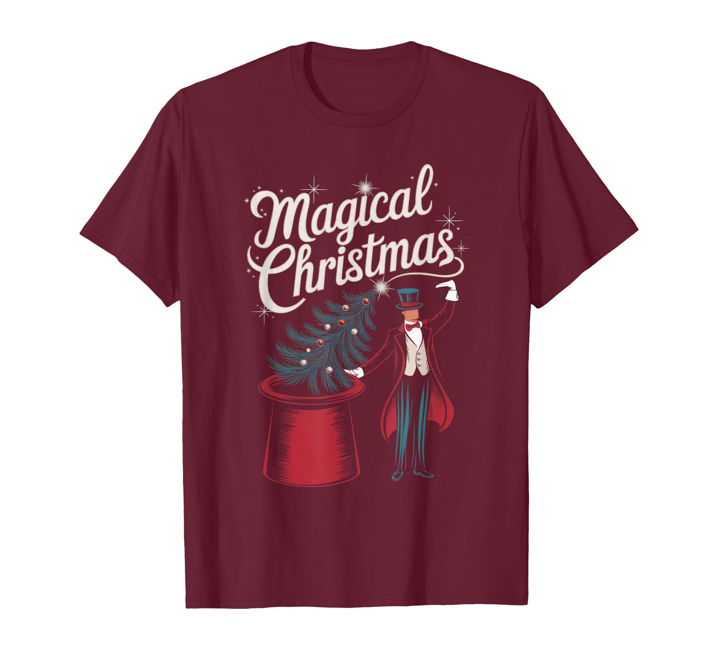 Magical Christmas Funny Xmas Holiday Celebration Magic Tree T-Shirt
