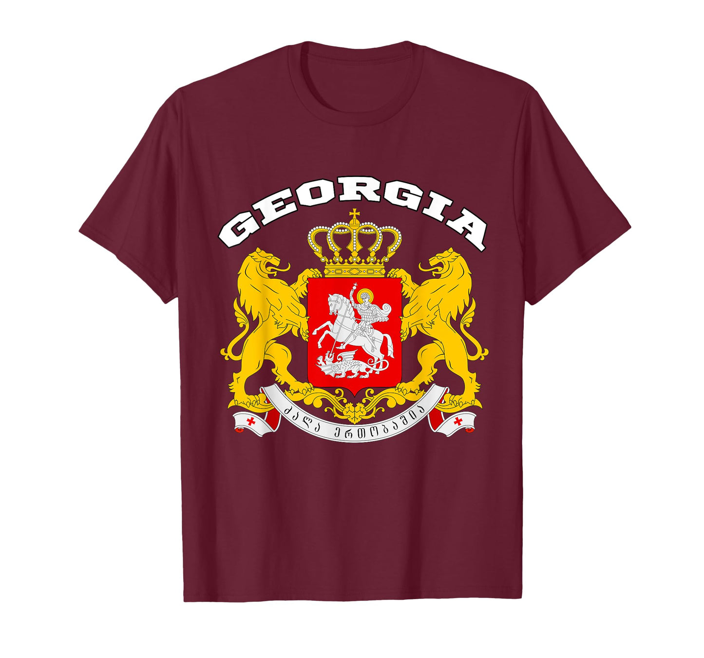 Georgia T-shirt Coat of arms Tee Flag Tbilisi Kutaisi T-Shirt