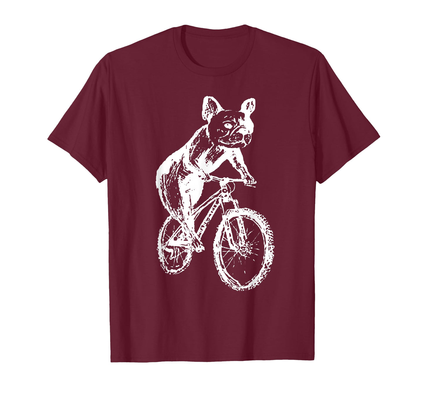 French Bulldog On A Bike Retro Dog Riding Bicycle Cycling T-Shirt