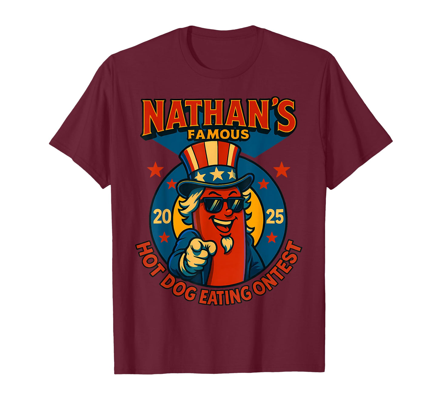 Funny Nathan’s Famous Hot Dog Eating Contest 2025 T-Shirt