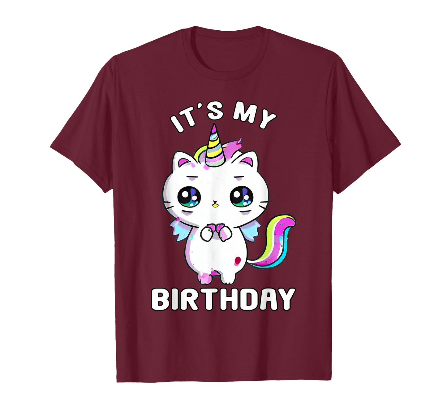 It's My Birthday Caticorn Meowgical Cat Kittycorn Unicorn T-Shirt for Men Women Kids