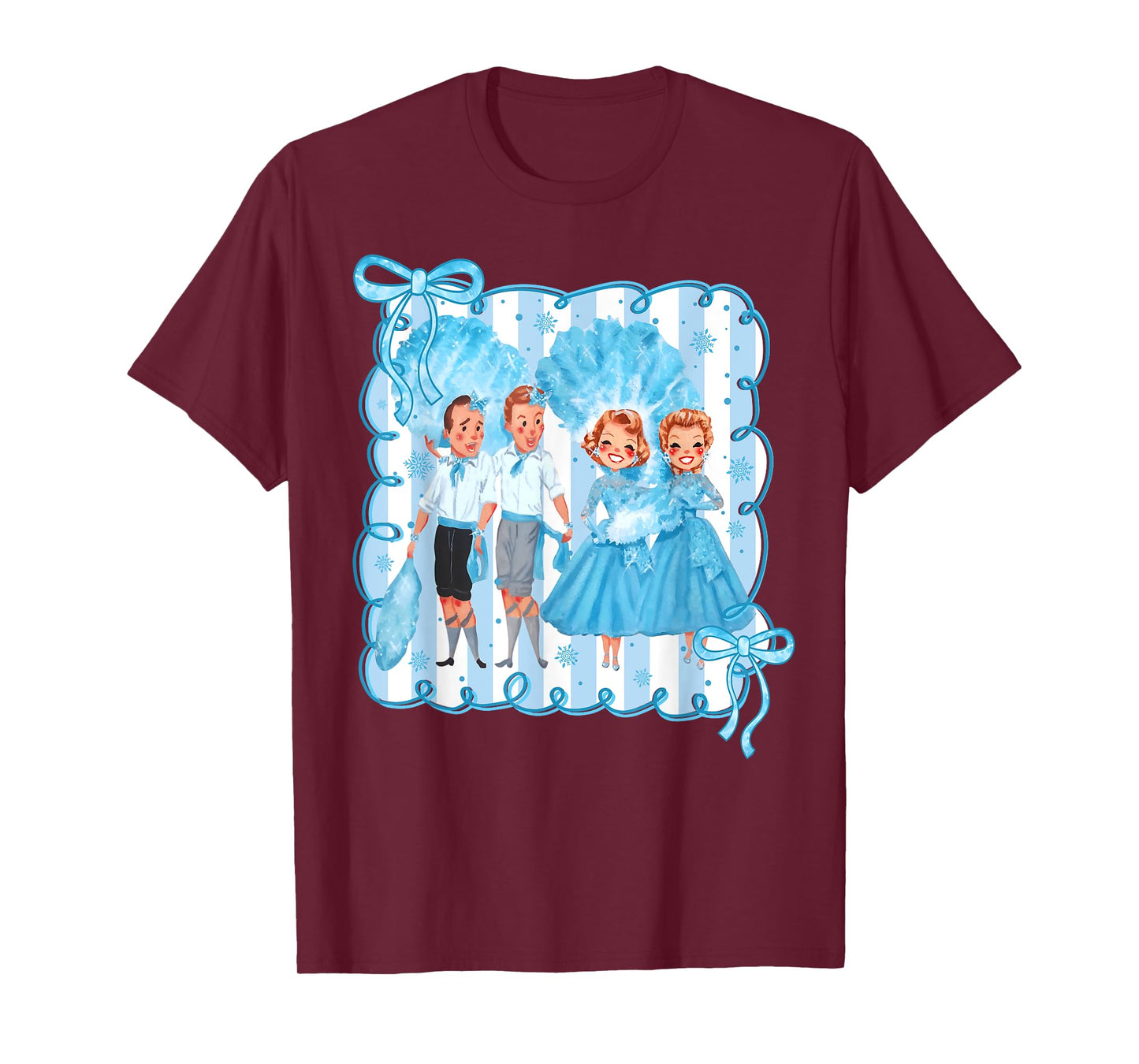 Sisters White Xmas Merry Christmas Xmas Snow Pajamas Holiday T-Shirt