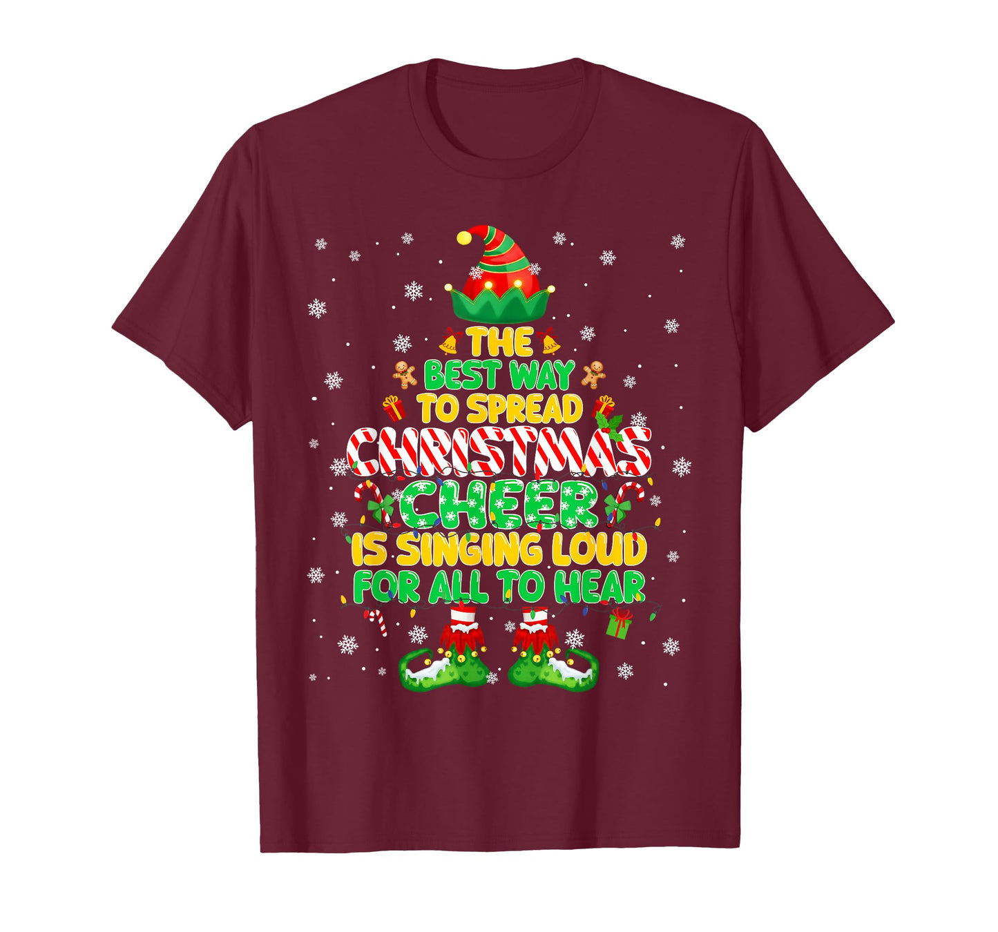 The Best Way to Spread Christmas Elf Xmas Boys Mens Kids T-Shirt
