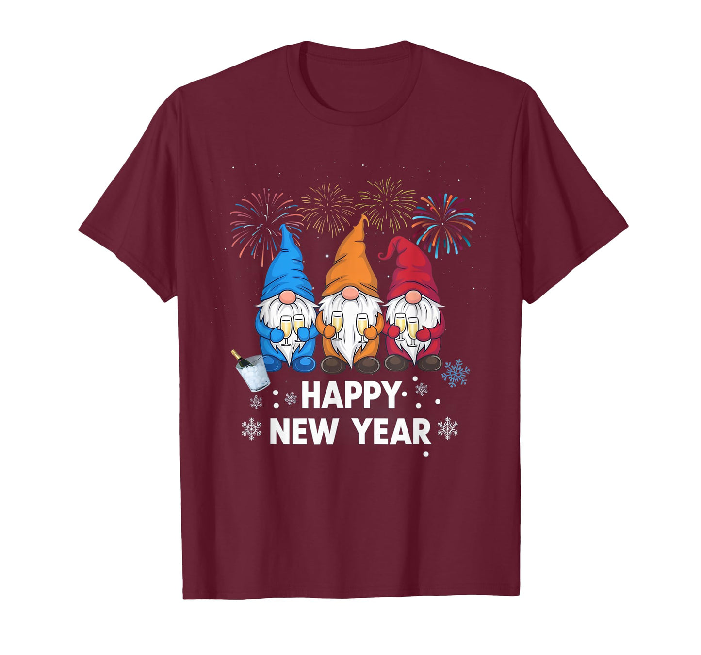 Happy New Years Eve Party Gnomes Matching Family Outfit T-Shirt
