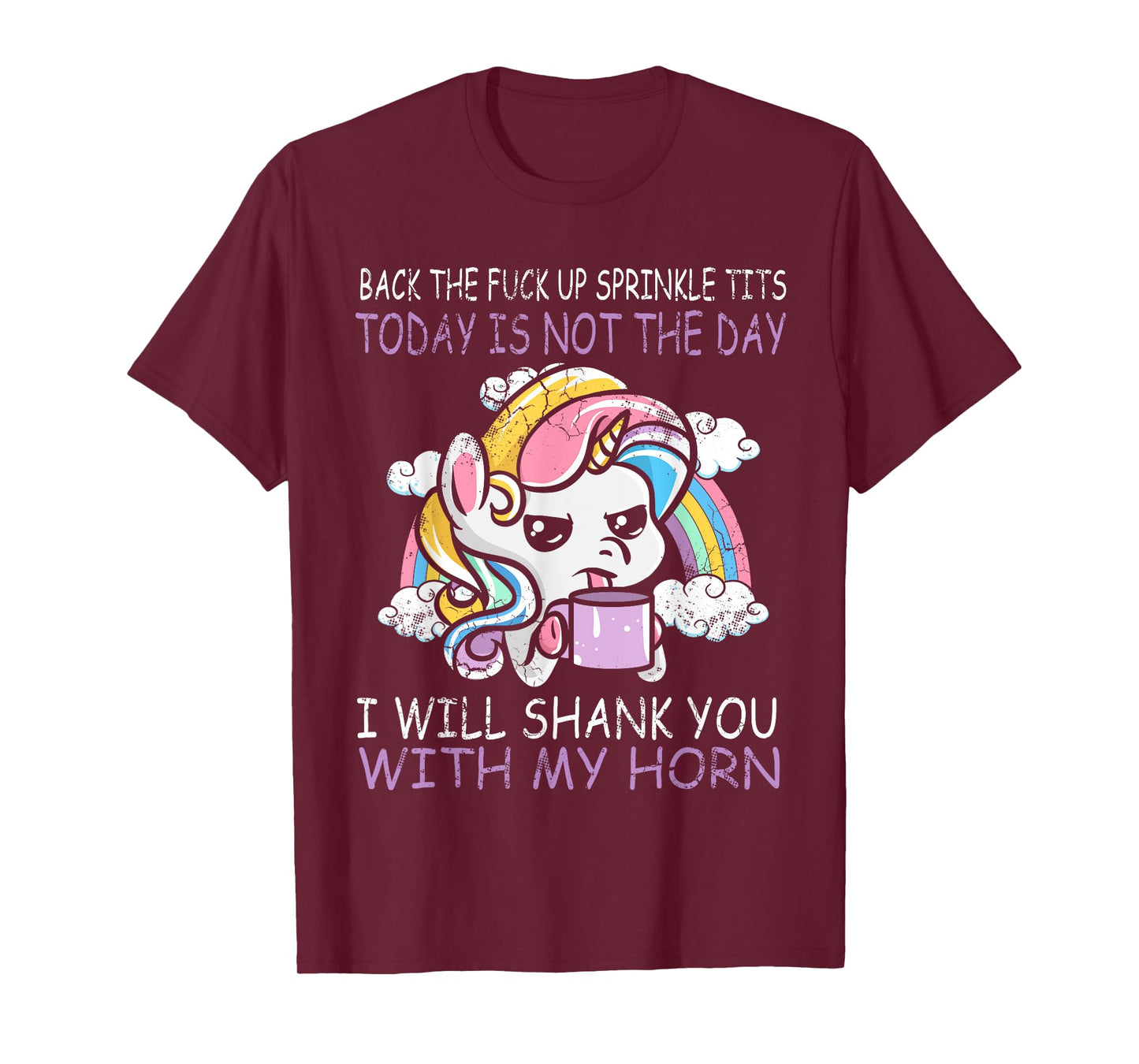 Unicorns Sprinkle Tits Funny Quotes Unicorn Humour Gift T-Shirt