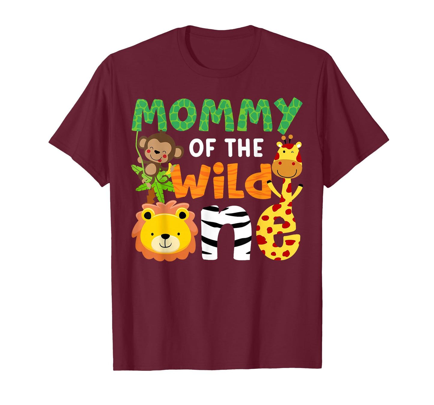 Mommy of the Wild One Zoo Theme Bday Safari Jungle Animals T-Shirt