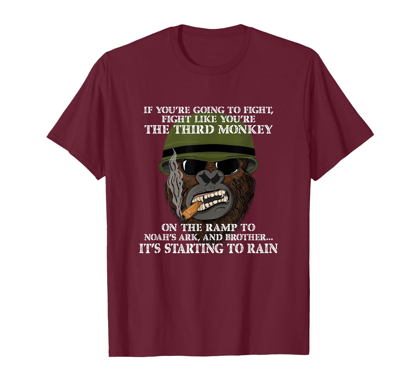 Fight Like the Third Monkey - Funny Boxing and MMA Meme T-Shirt
