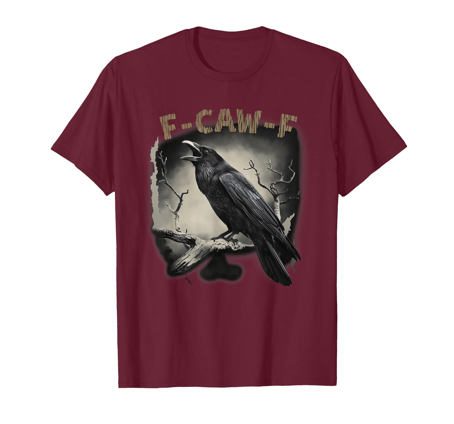 Black Crow, F-Caw-F Funny Black Bird T-Shirt