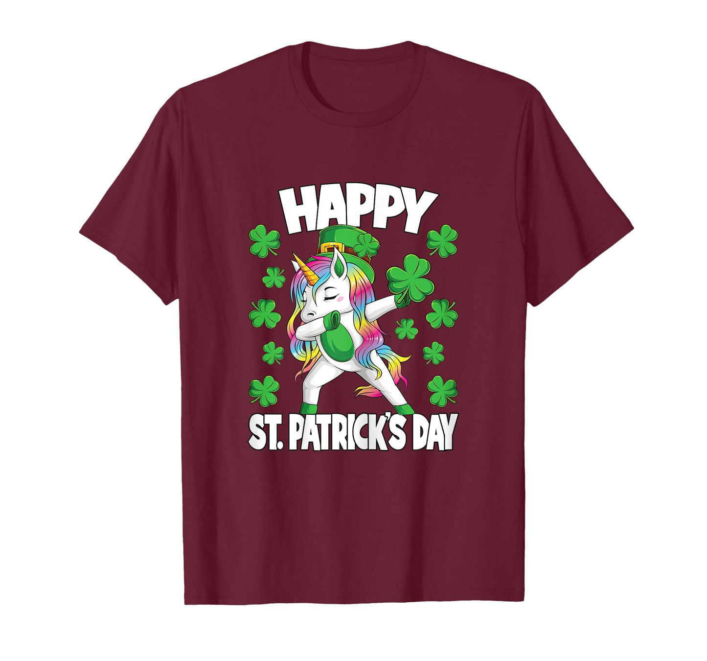 Happy St Patricks Day Irish Unicorn Lepricorn Girls Kids T-Shirt
