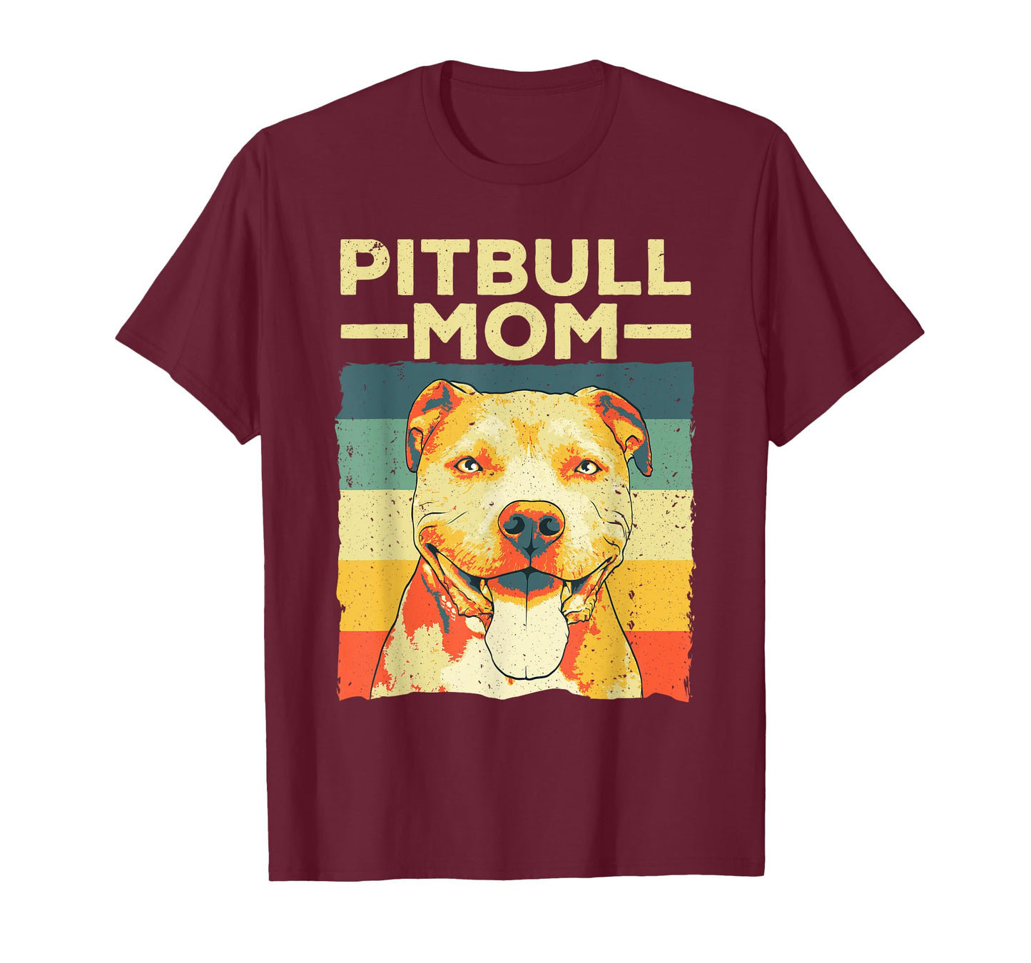 Cool Pitbull Mom For Women Girls Pitbull Owner Dog Lover T-Shirt