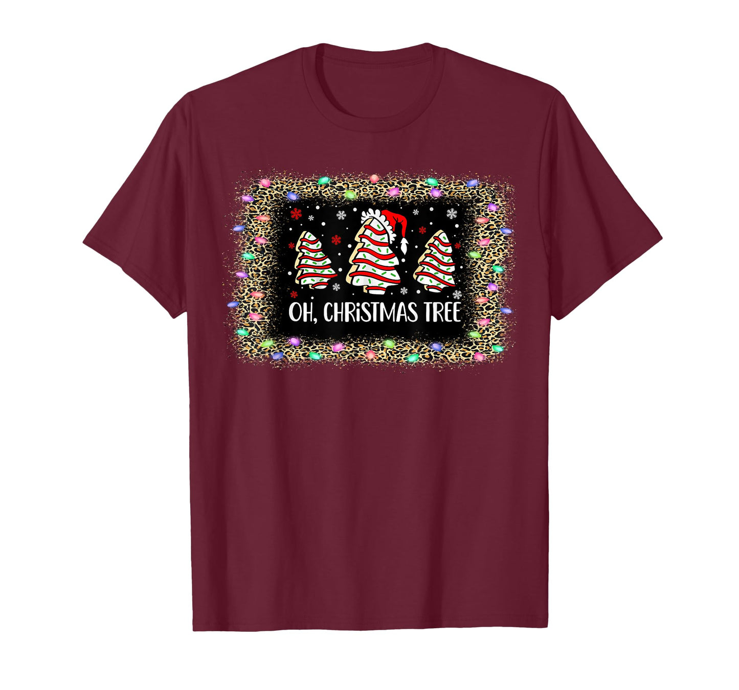 Groovy Oh Christmas Tree Cakes Debbie Becky Jen Cake Lovers T-Shirt