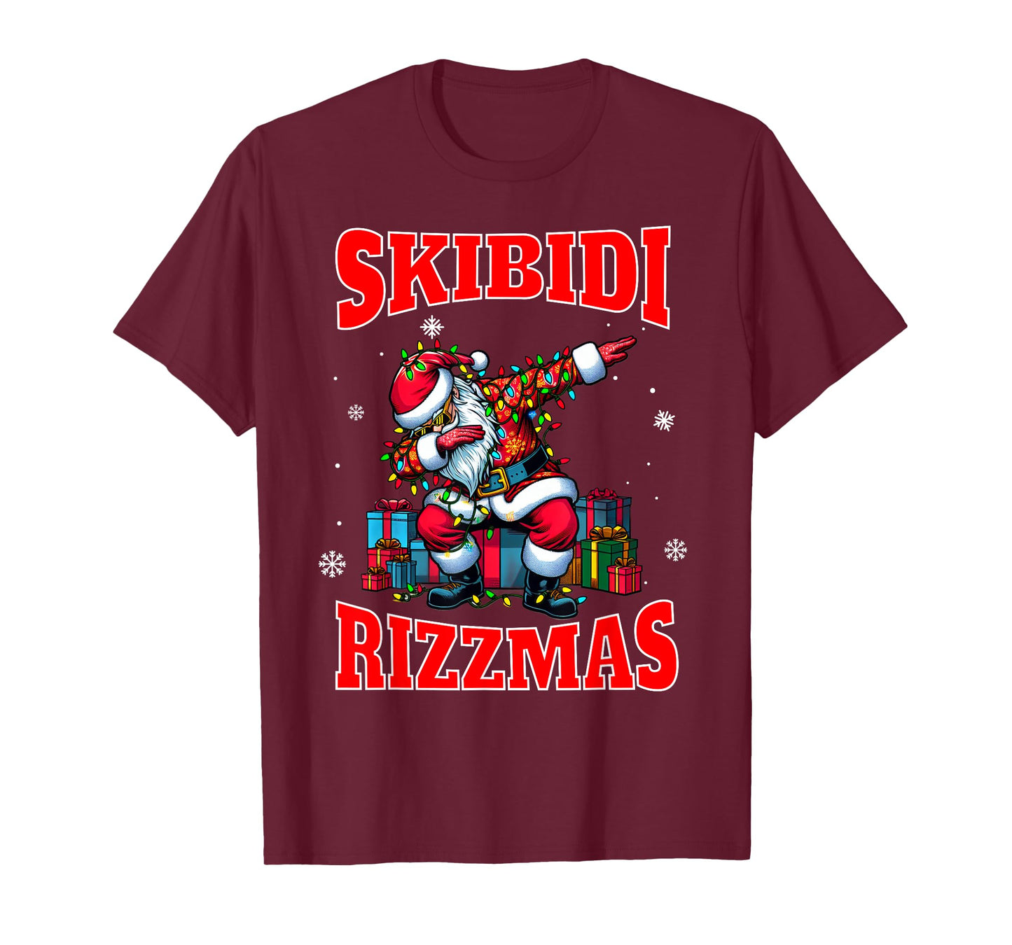 Skibidi Rizzmas Sigmas Funny Middle School Alpha Christmas T-Shirt
