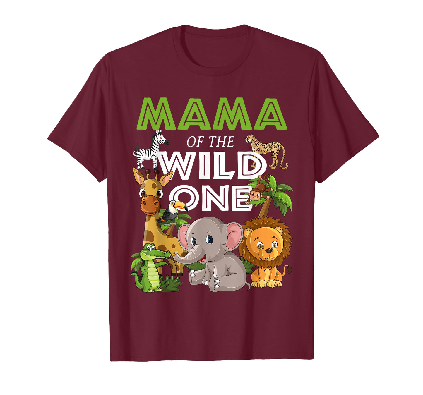 Mama of the Wild One Zoo Birthday Safari Jungle Animal T-Shirt