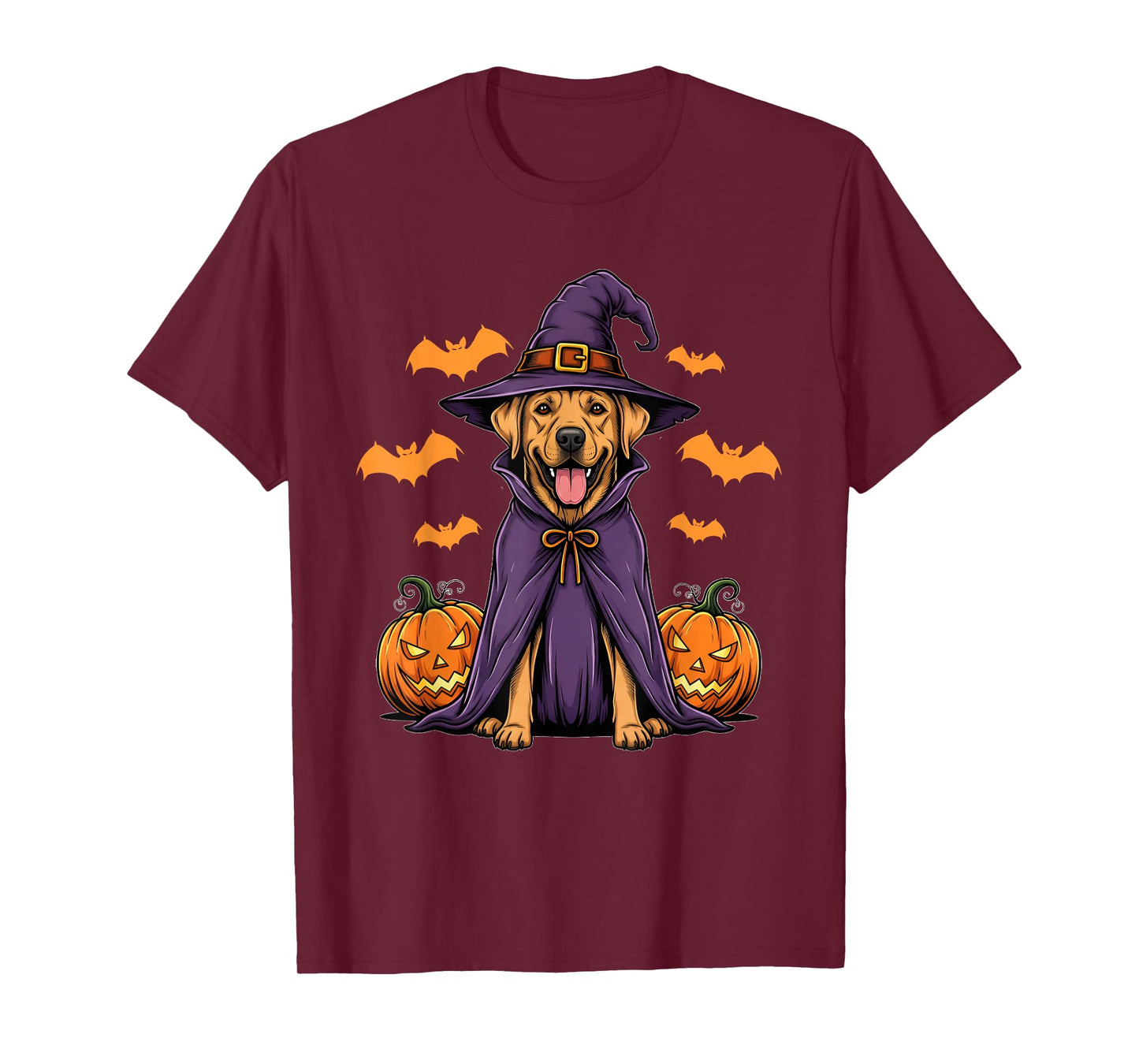Labrador Retriever Dog Witch Halloween Pumpkin Costume T-Shirt