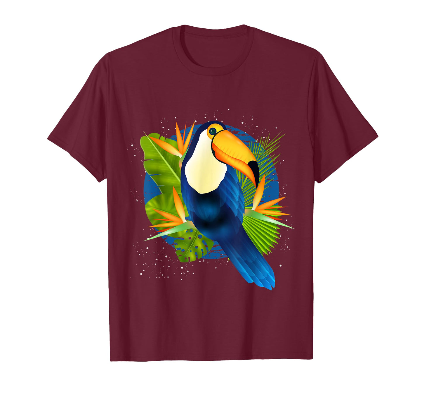 Tropical Nature Tree Leaves Toucan T-Shirt