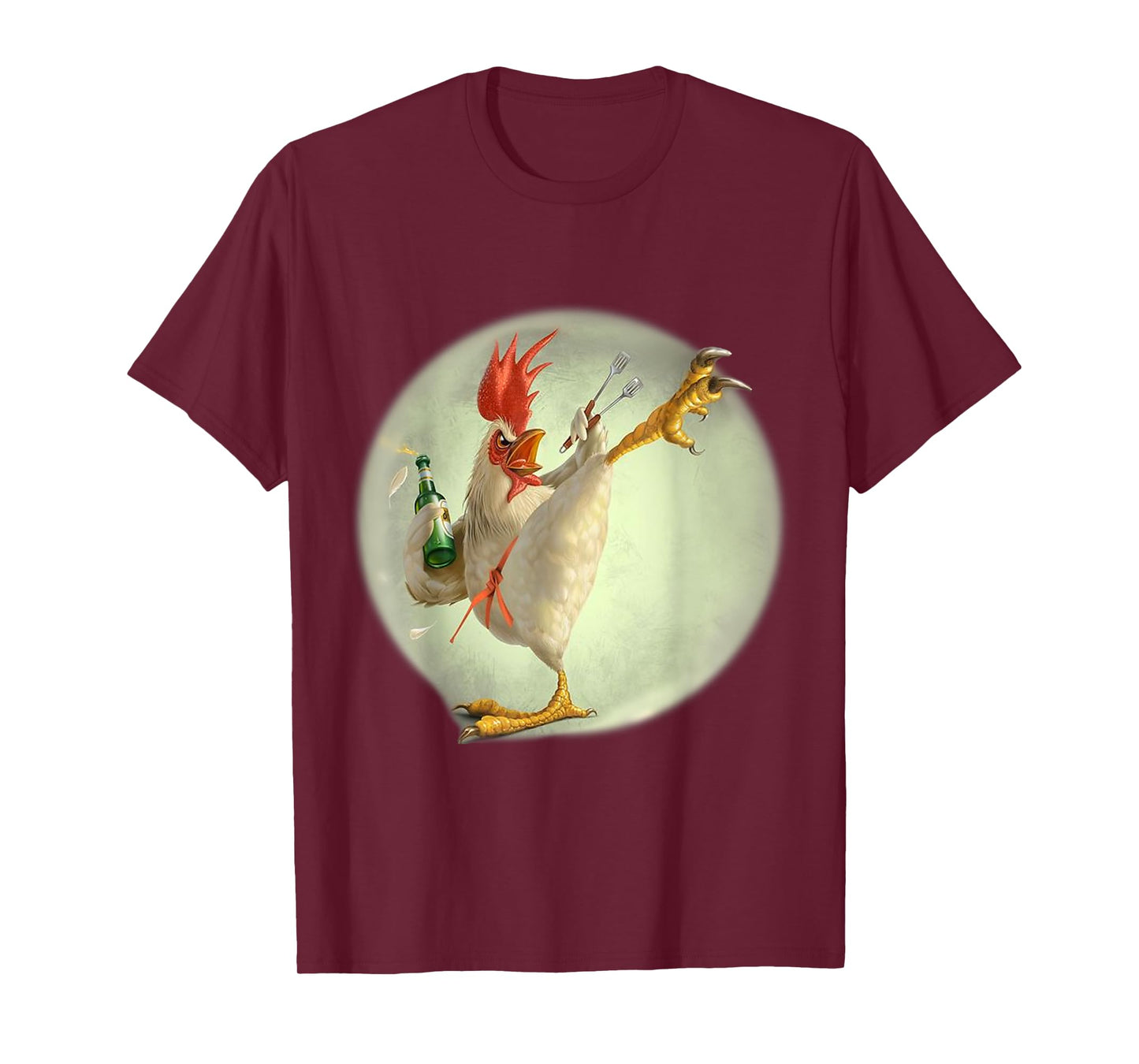 Eagerlys Funny Chicken Kungfu Art Drinking Drunk - Rooster T-Shirt