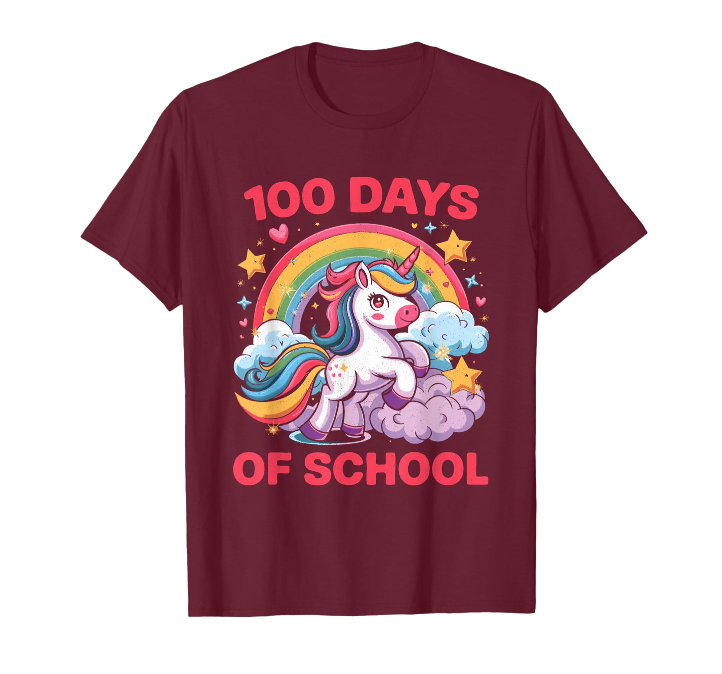 100 Days of School Unicorn Girls Teacher 100th Day of School T-Shirt