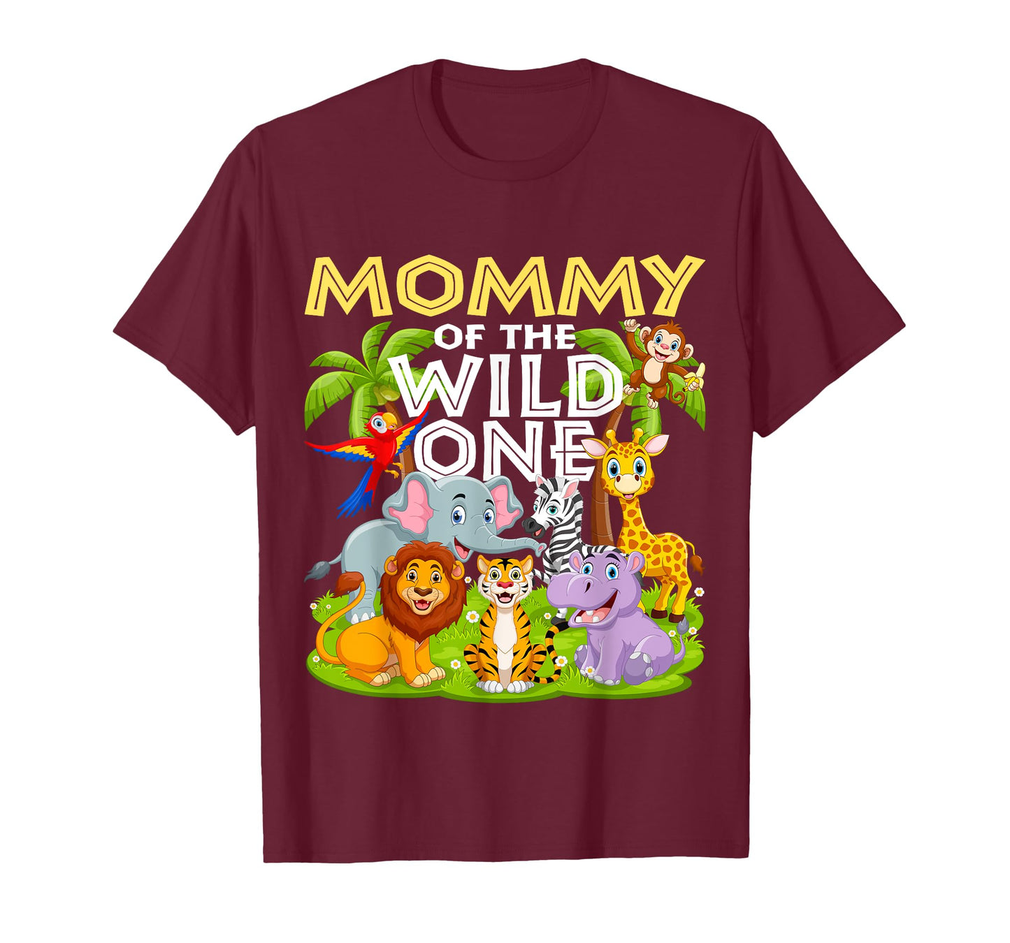 Mommy Of The Wild One 1st Birthday Zoo Animal Safari Jungle T-Shirt