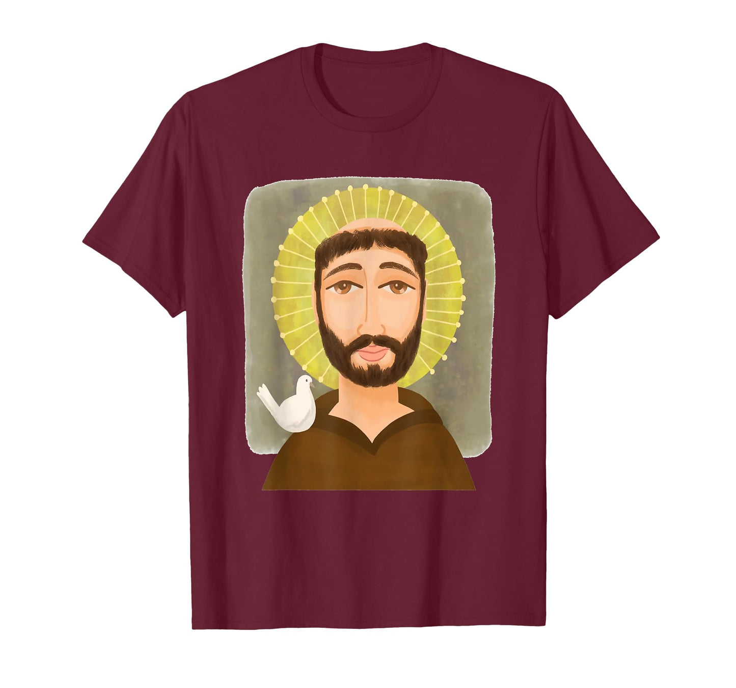 St Francis of Assisi Art Patron Saint of Animals Catholic T-Shirt