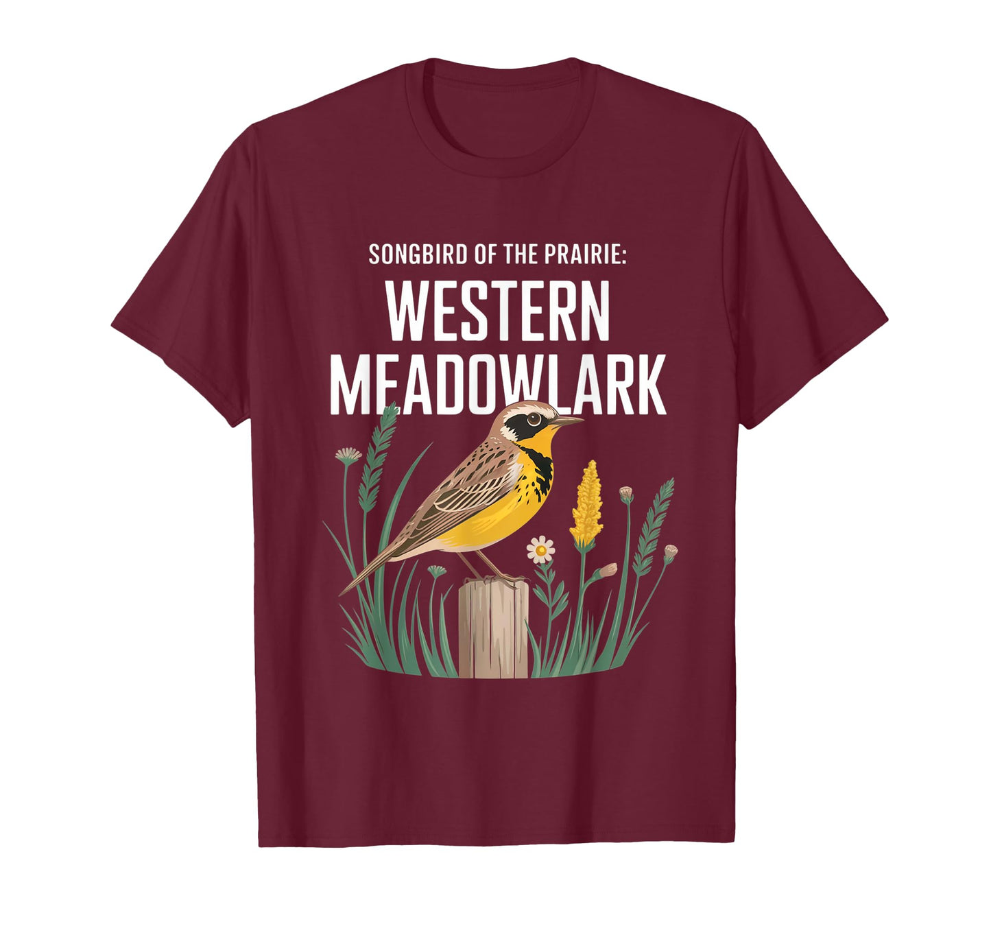Western Meadowlark – Prairie Songbird Lover Design T-Shirt
