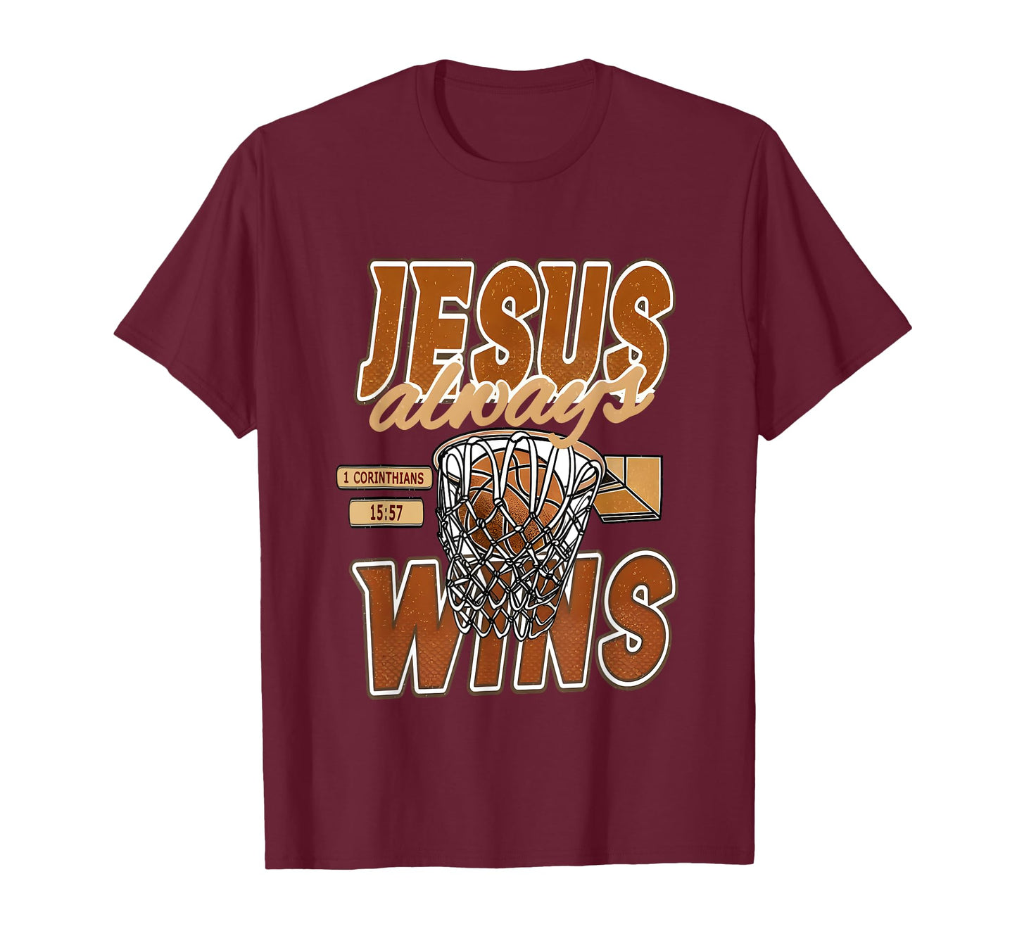 Vintage Jesus Christian Playing Basketball Gift For Men Boys T-Shirt