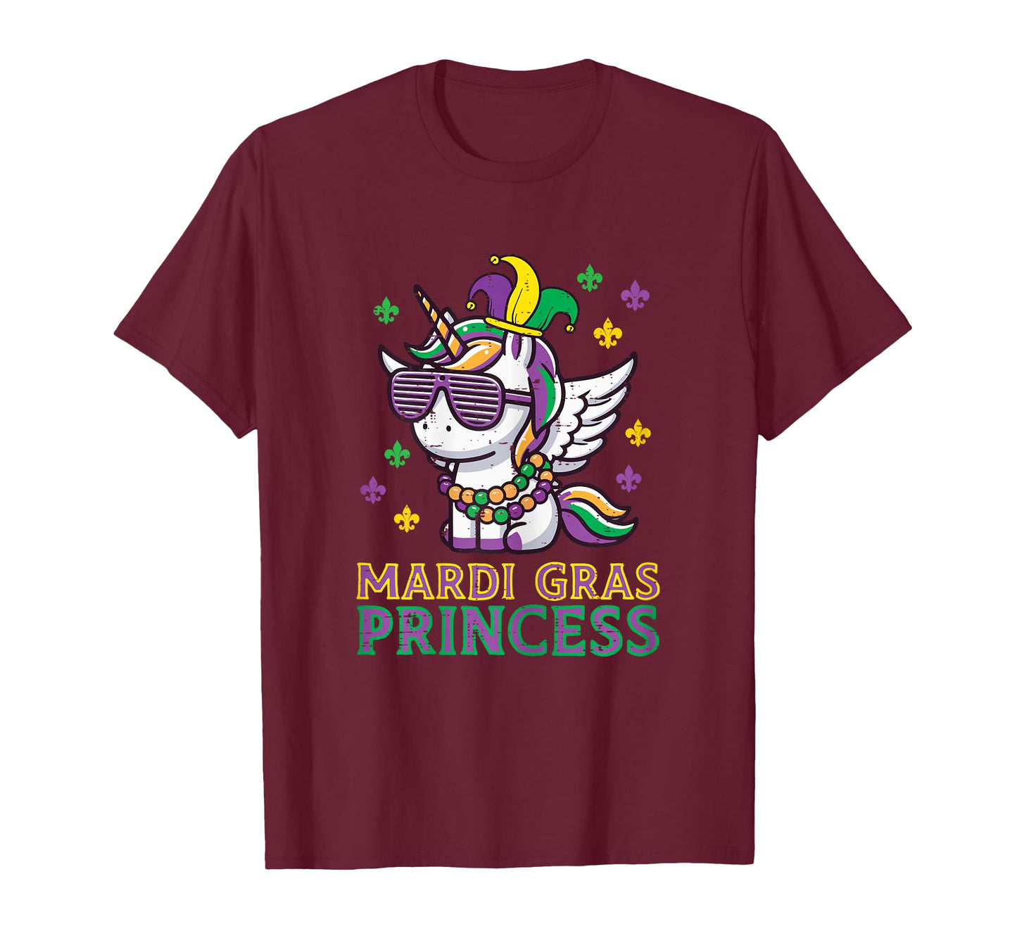Mardi Gras Princess Unicorn Fat Tuesday Girls Kids Toddler T-Shirt