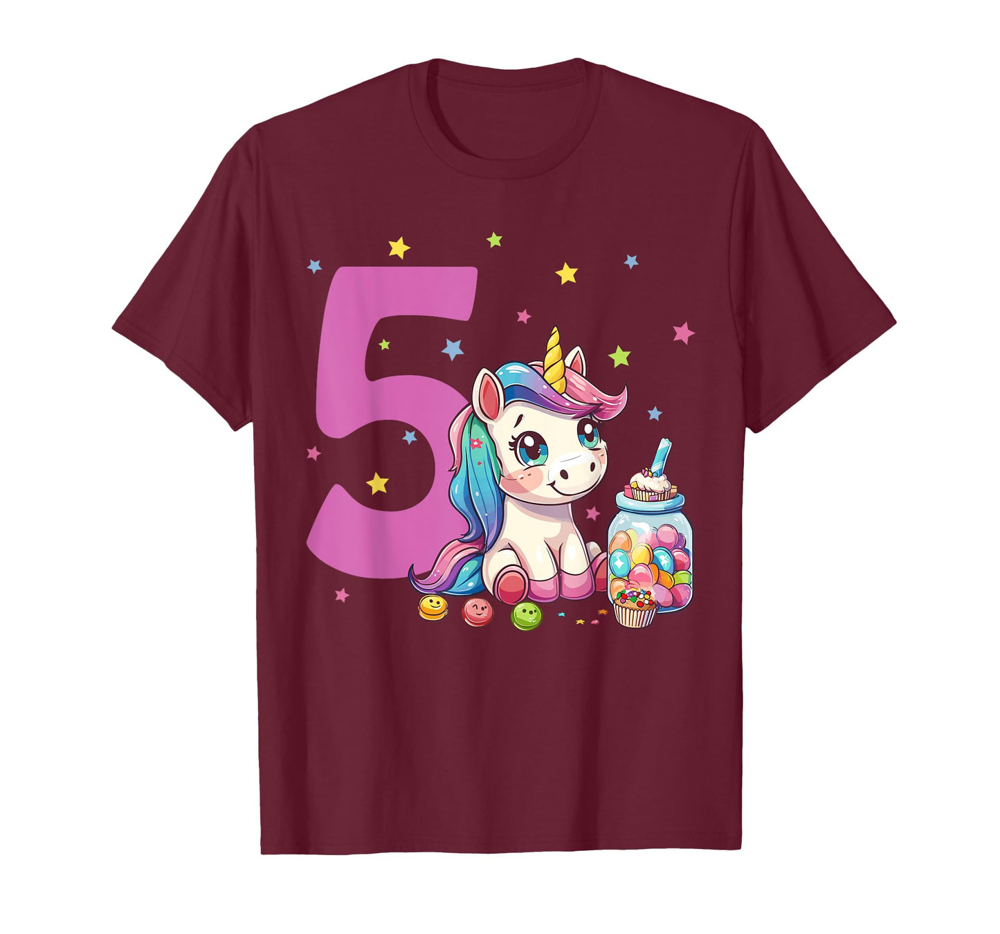 Magical Unicorn 5th Birthday Celebration T-Shirt