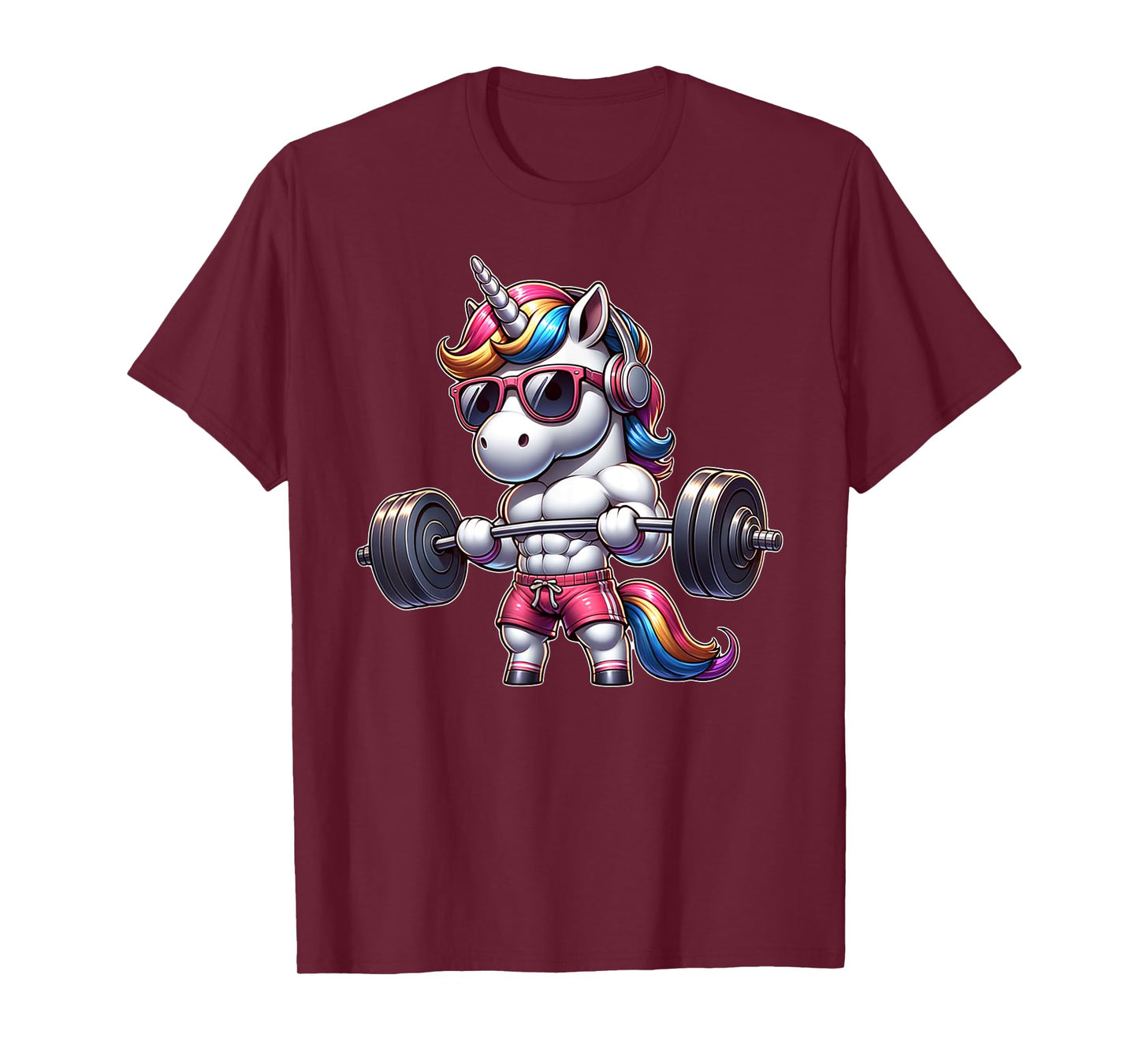 Unicorn Funny Gym Weightlifting Bodybuilder Fitness Workout T-Shirt