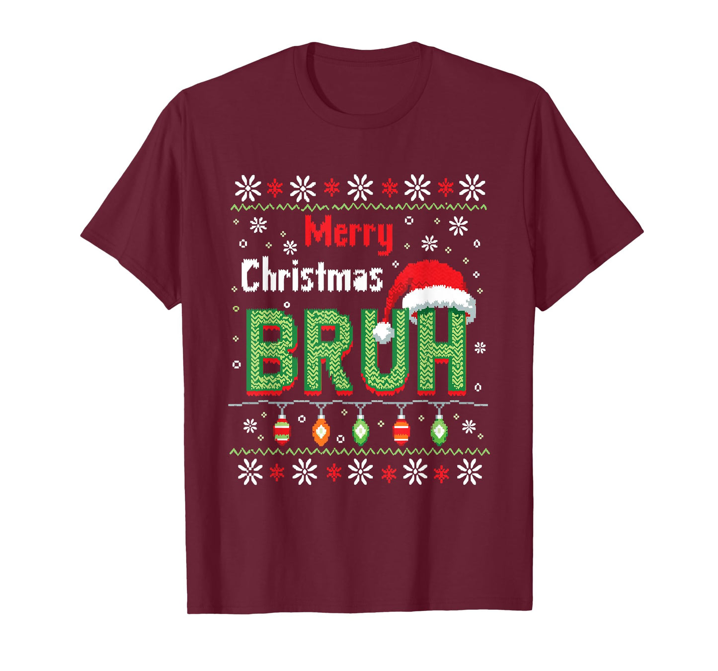 Merry Christmas Bruh Funny Meme Xmas Celebration T-Shirt