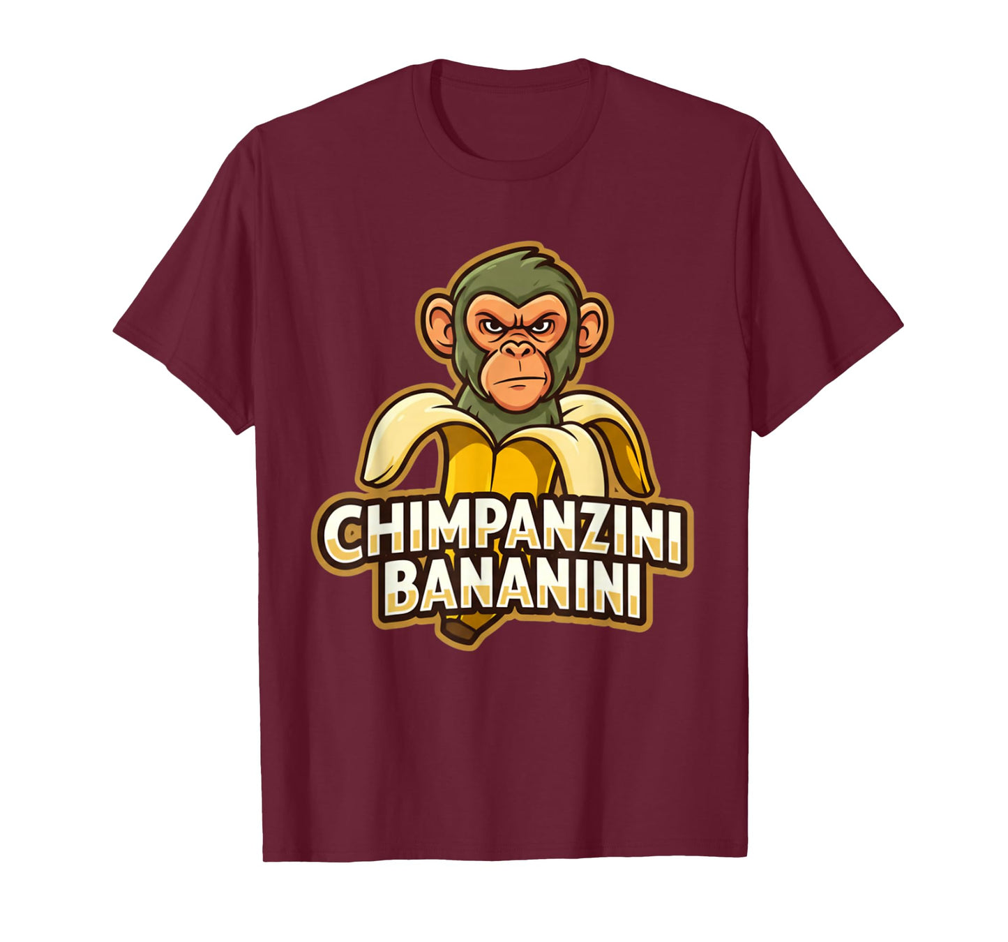 Chimpanzini Bananini Italian Brainrot Funny Meme White Color T-Shirt