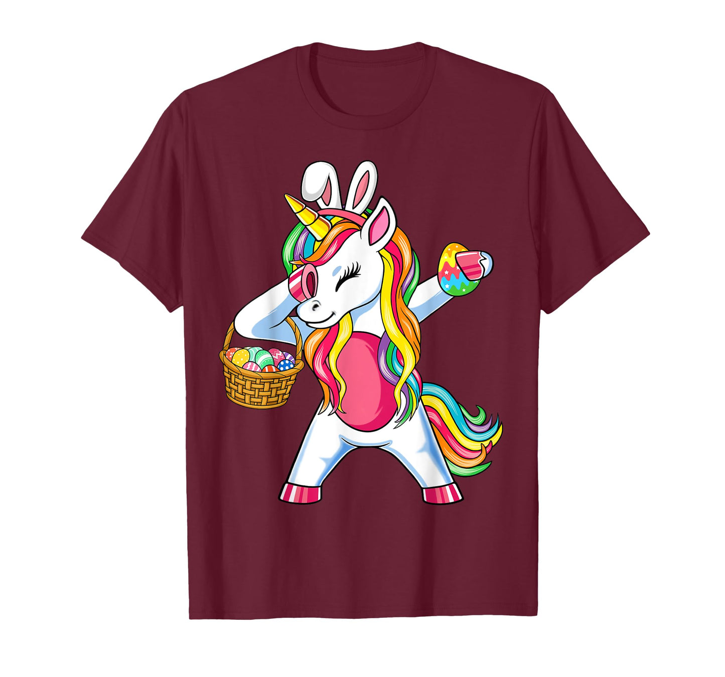 Easter Unicorn Shirt With Eggs Happy Easter Boys Girls Kids T-Shirt