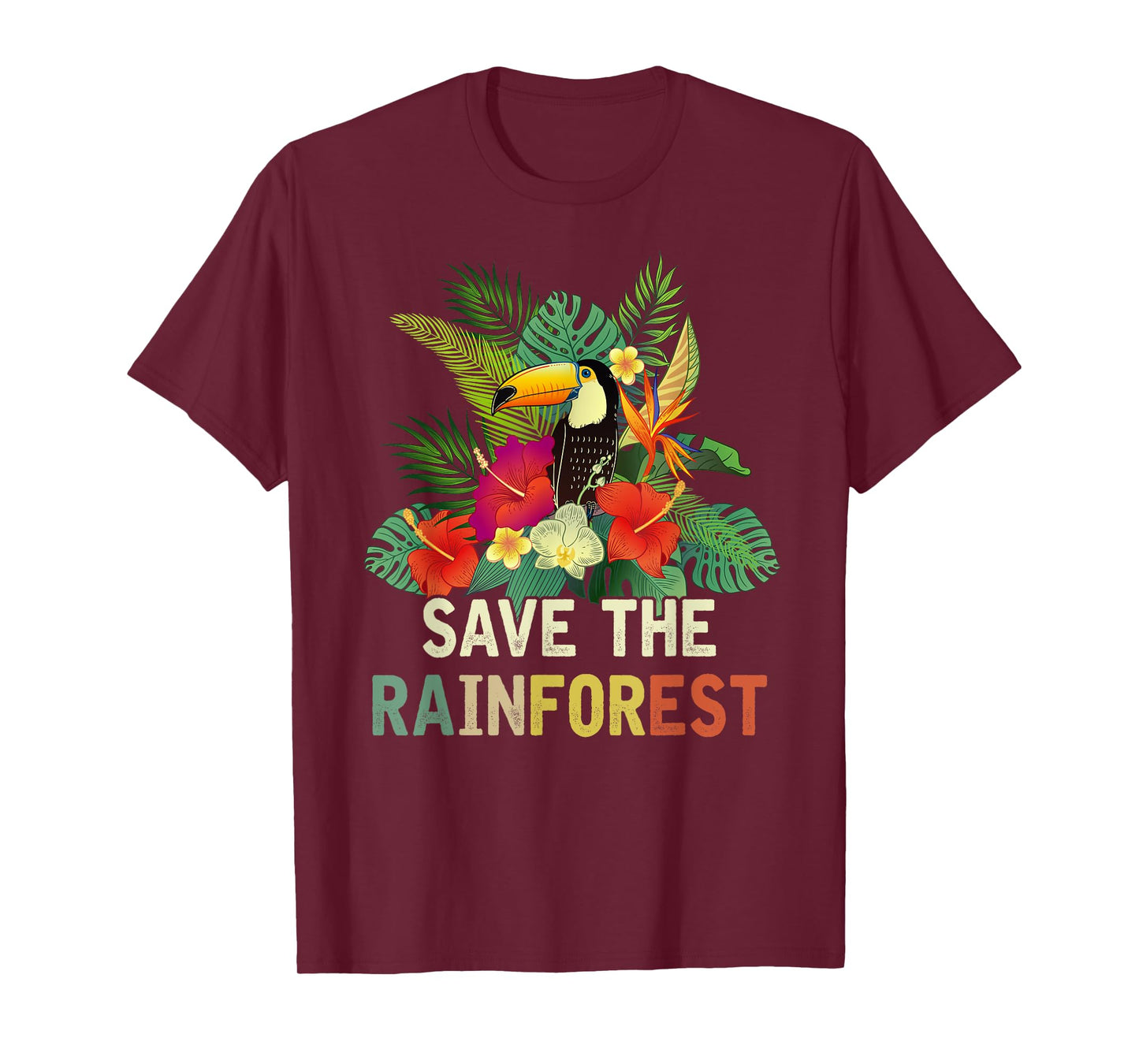 Retro Style Save The Rainforest Earth Day Gift T-Shirt