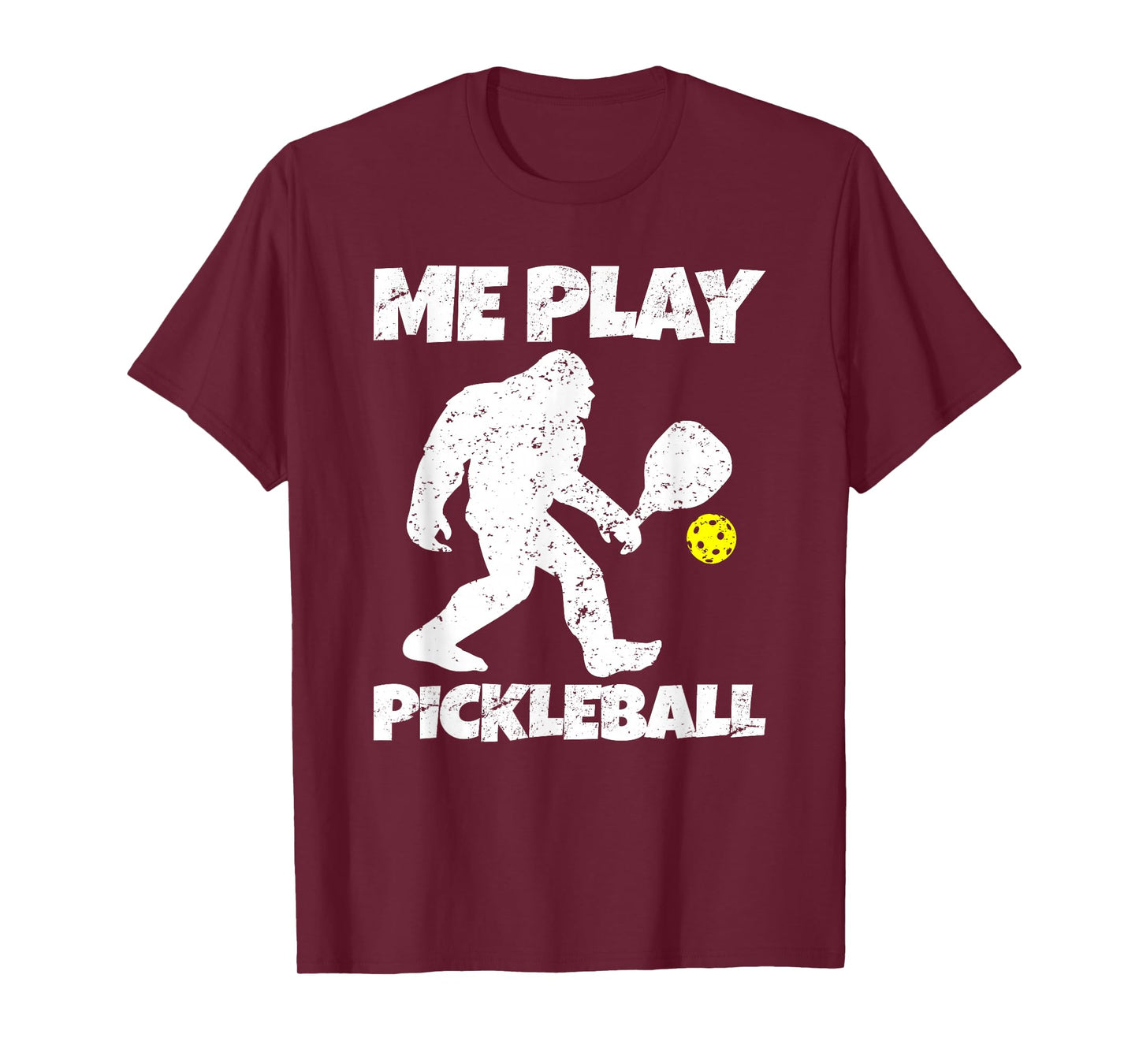 Funny Bigfoot Me Play Pickleball T-Shirt