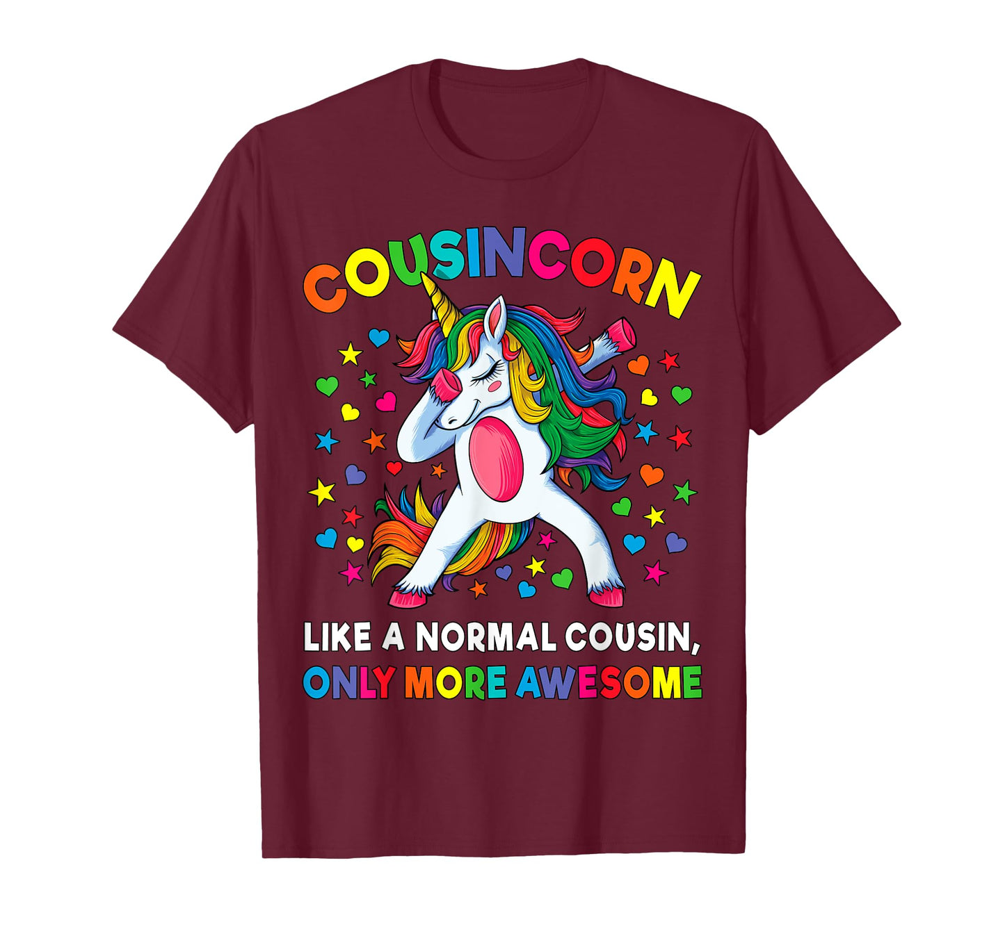 Cousincorn Like A Cousin Only Awesome Dabbing Unicorn T-Shirt