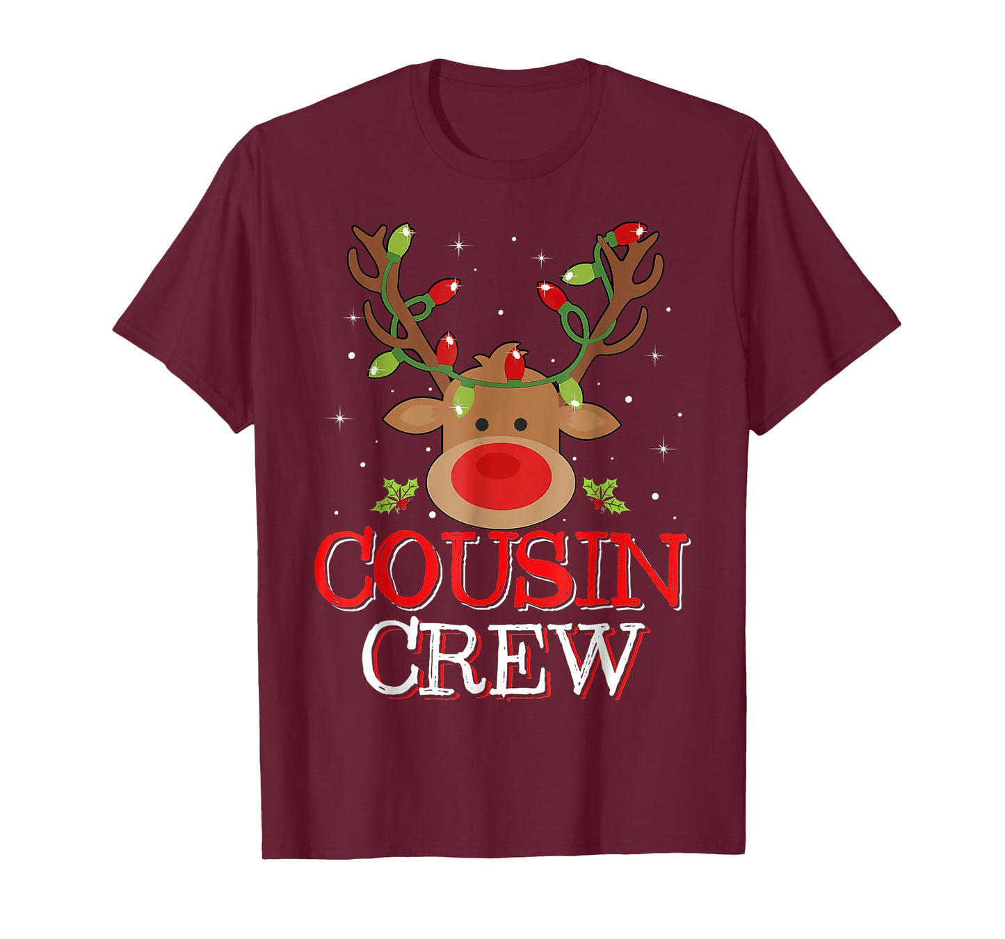Cousin Crew Reindeer Christmas Family Pajamas T-Shirt