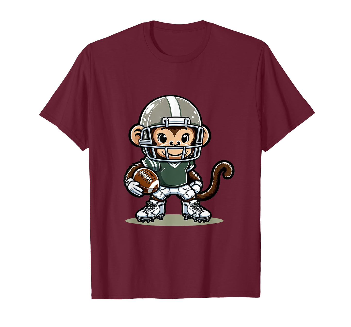 Cute American Football Player Monkey T-Shirt