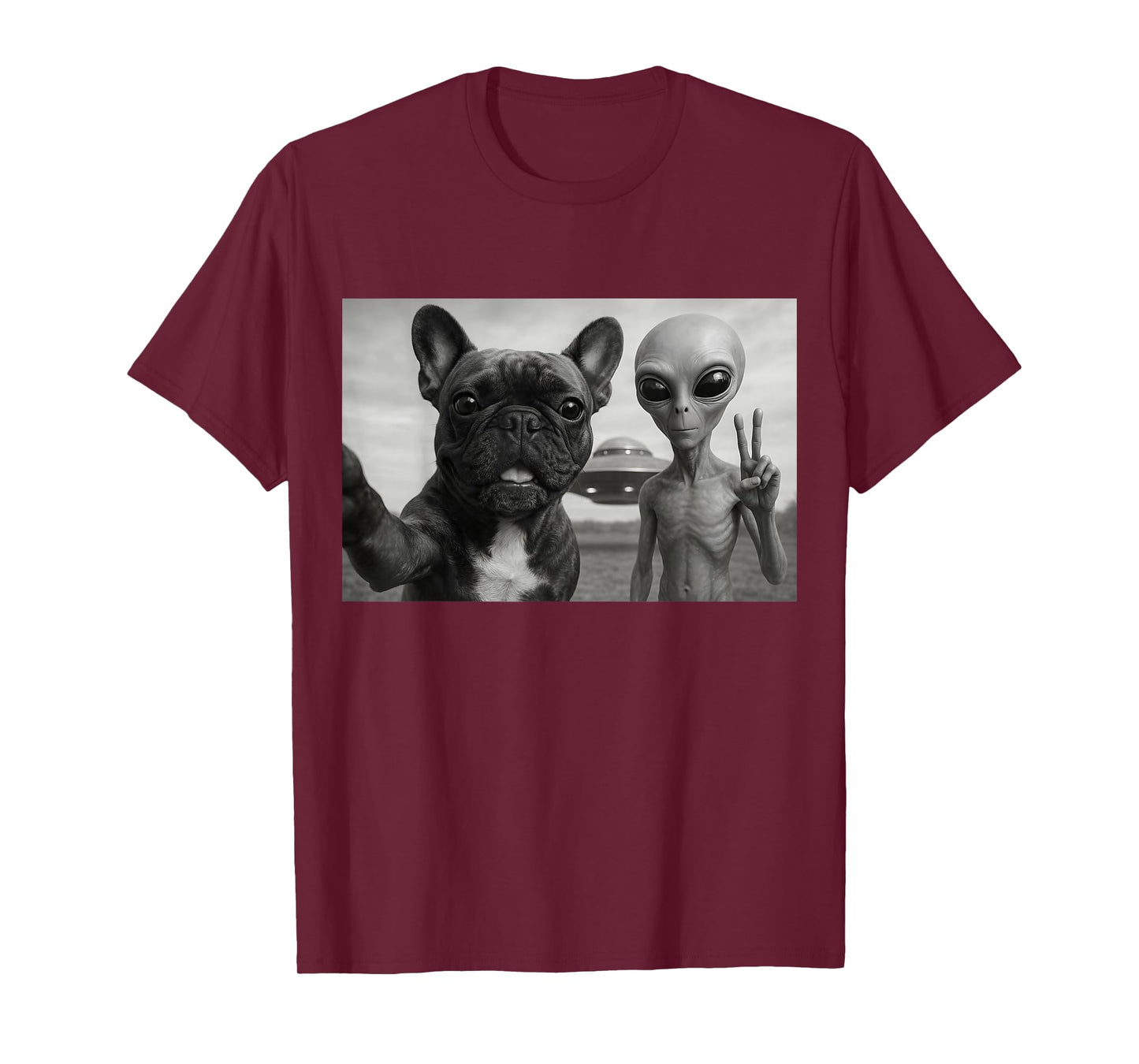 Funny Dog Alien Bulldog T-Shirt