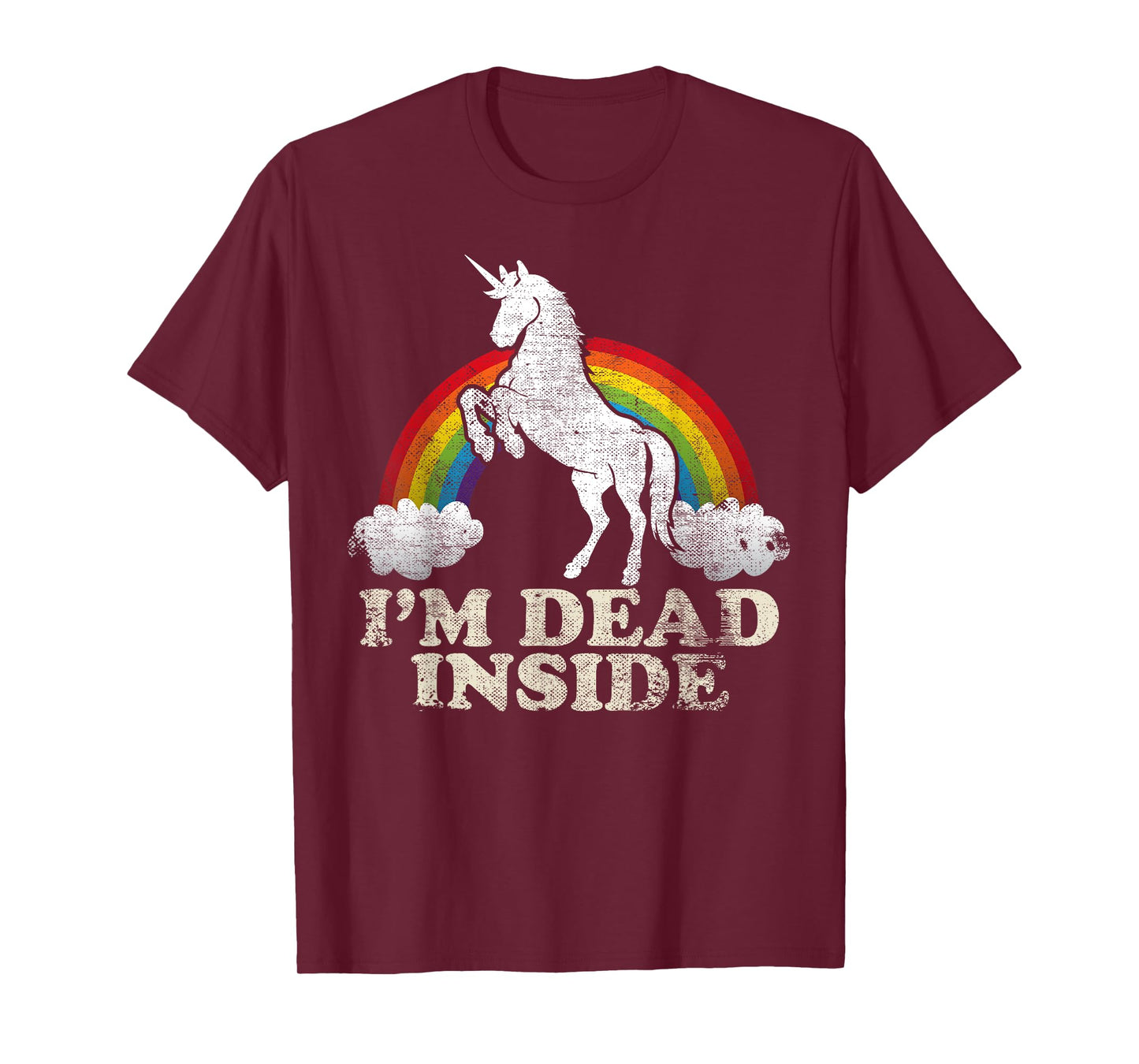 Funny Stuff - Unicorn I'm Dead Inside Sarcastic Depression Humour T-Shirt