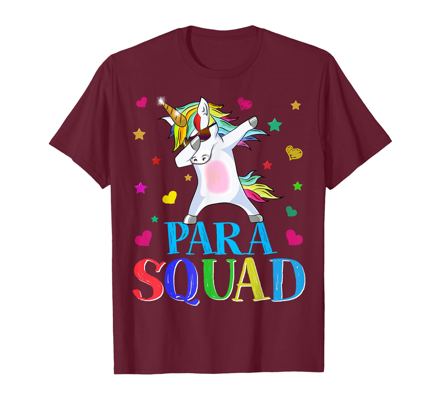 Para Squad Dabbing Unicorn Paraprofessional Teacher Gifts T-Shirt for Men Women Girls Kids