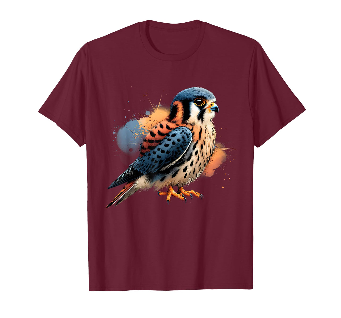 American Kestrel Bird Lover Watcher Birding T-Shirt, Small, Black