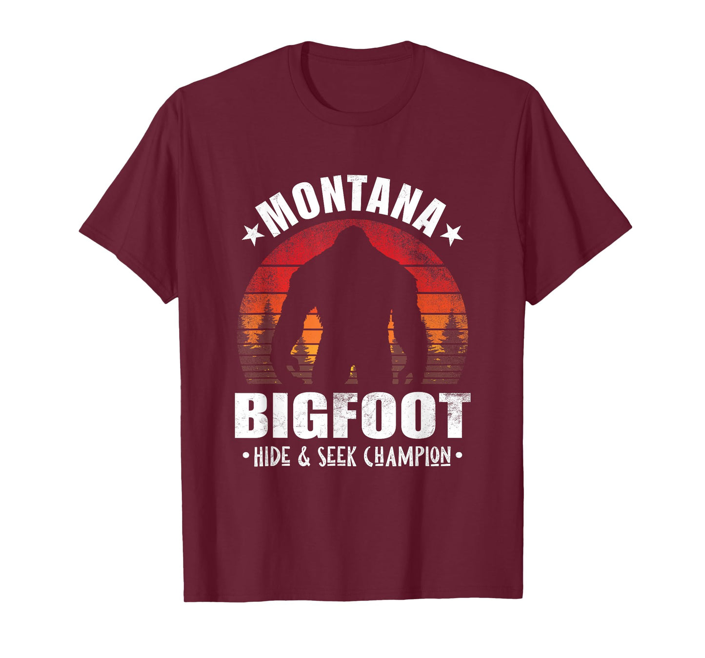 Montana Bigfoot Hide and Seek Champion Sasquatch T-Shirt