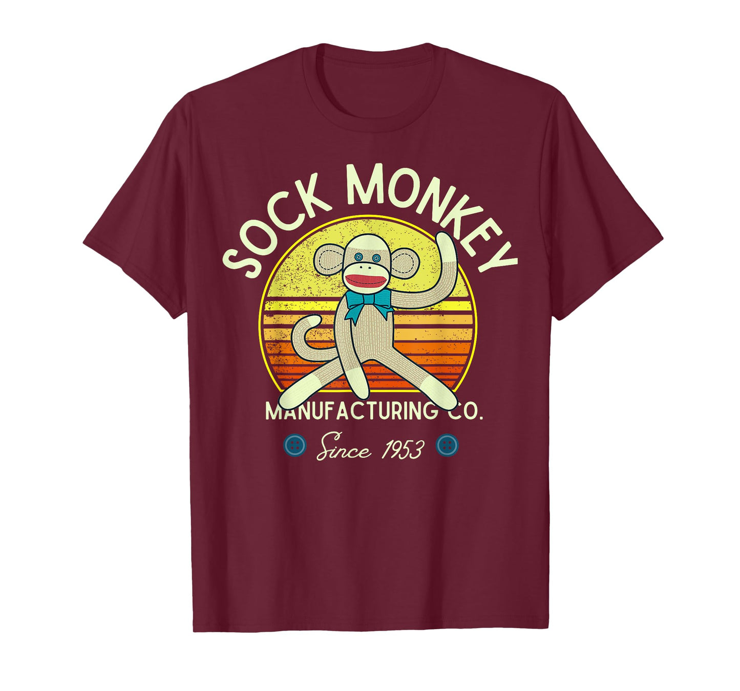 Sock Monkey Manufacturing Co. Retro Vintage Sock Monkeys T-Shirt