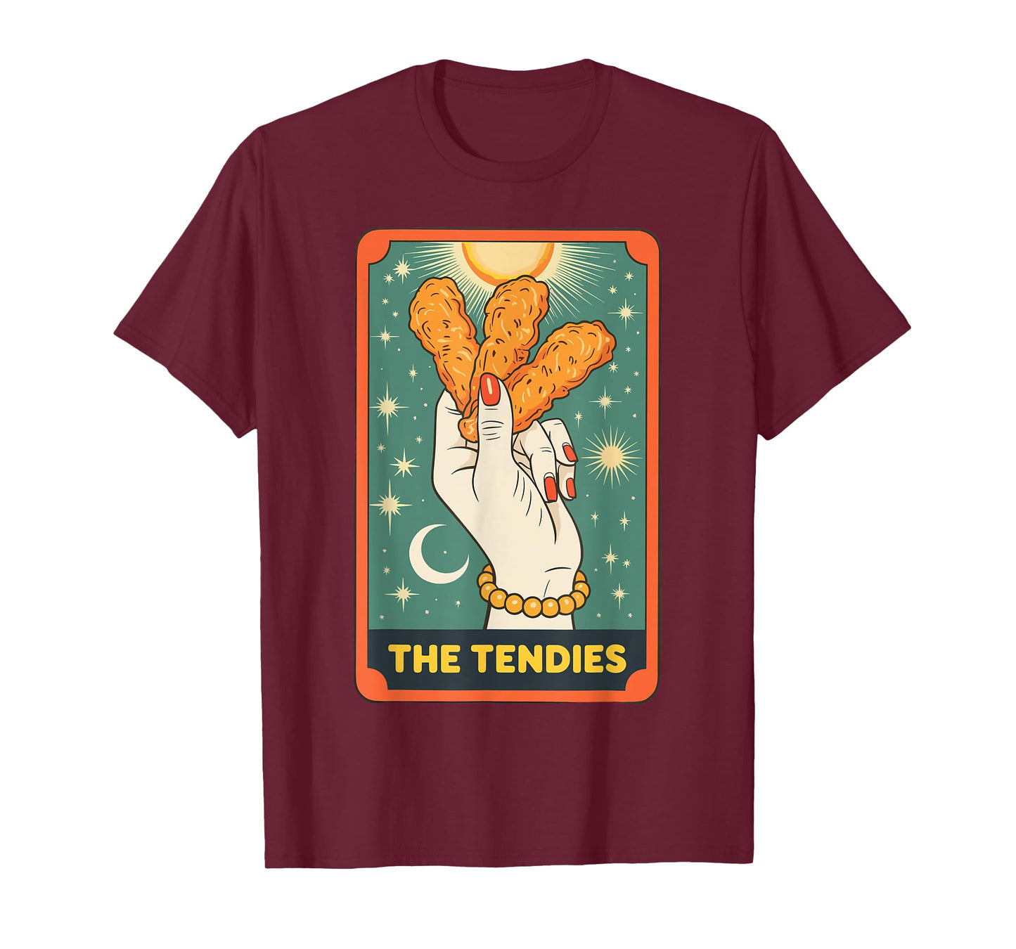 Tendies Lover Tarot Card Foodie Food Lover Chicken Tenders T-Shirt