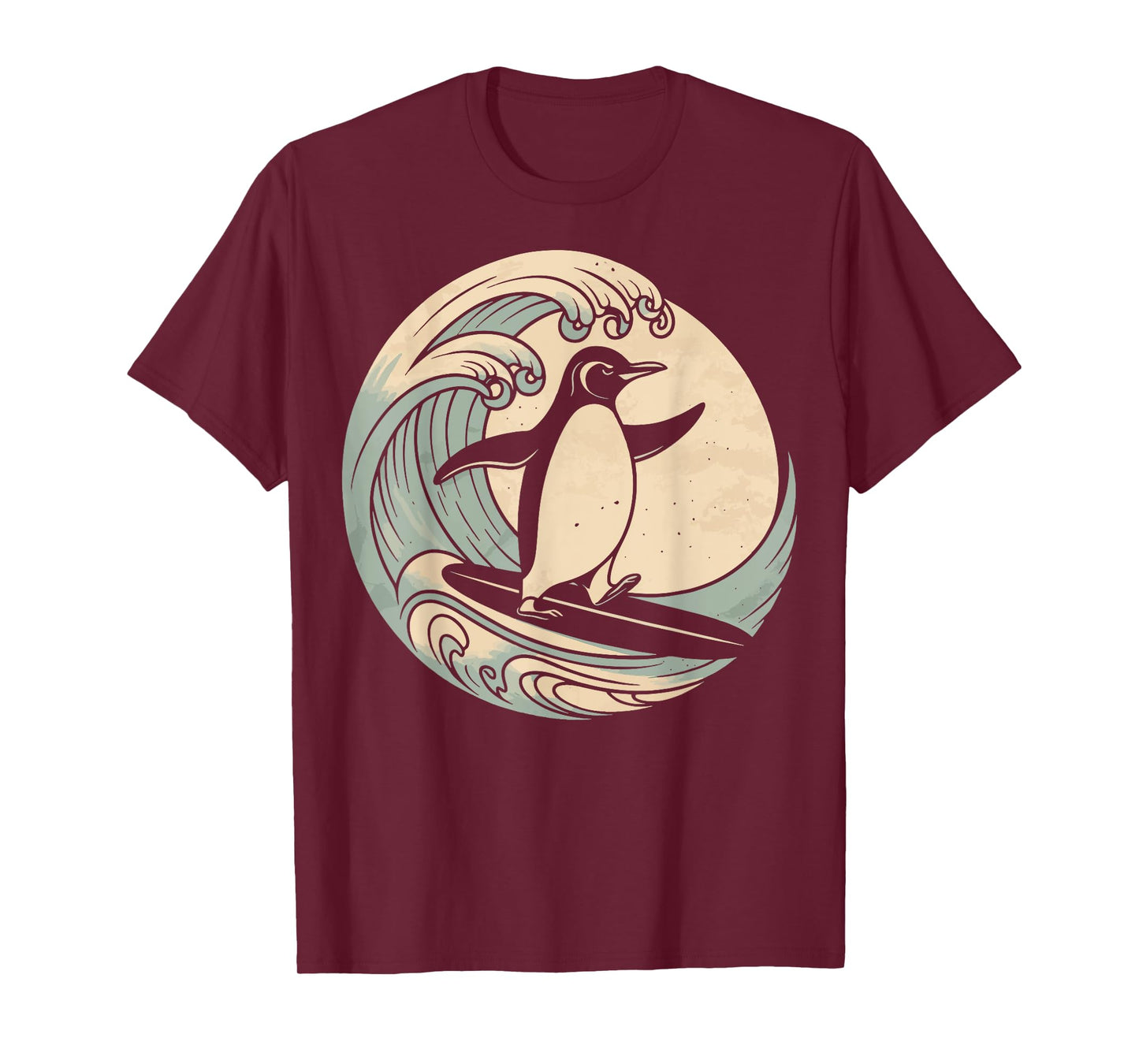 Penguin Surfing Surfboard T-Shirt