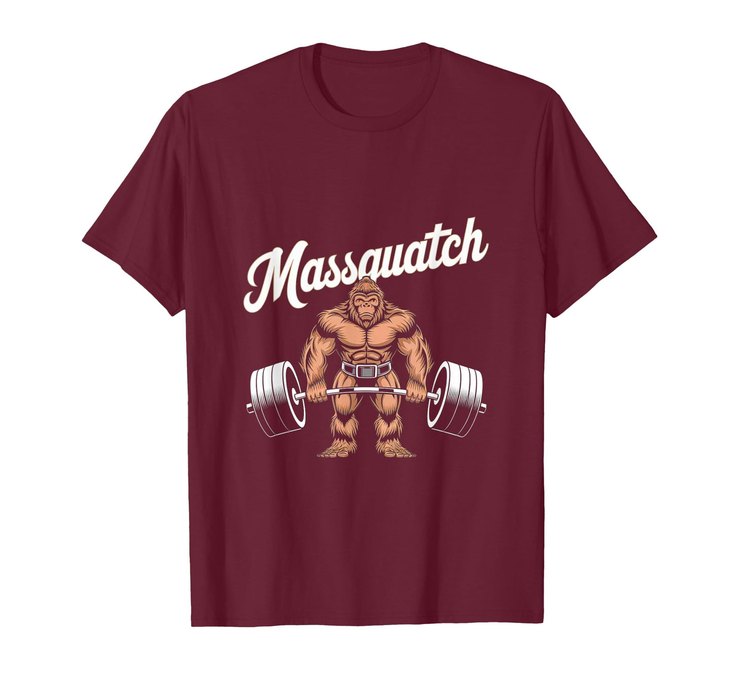 Bigfoot Massquatch Funny Sasquatch Workout Gym Weightlifter T-Shirt