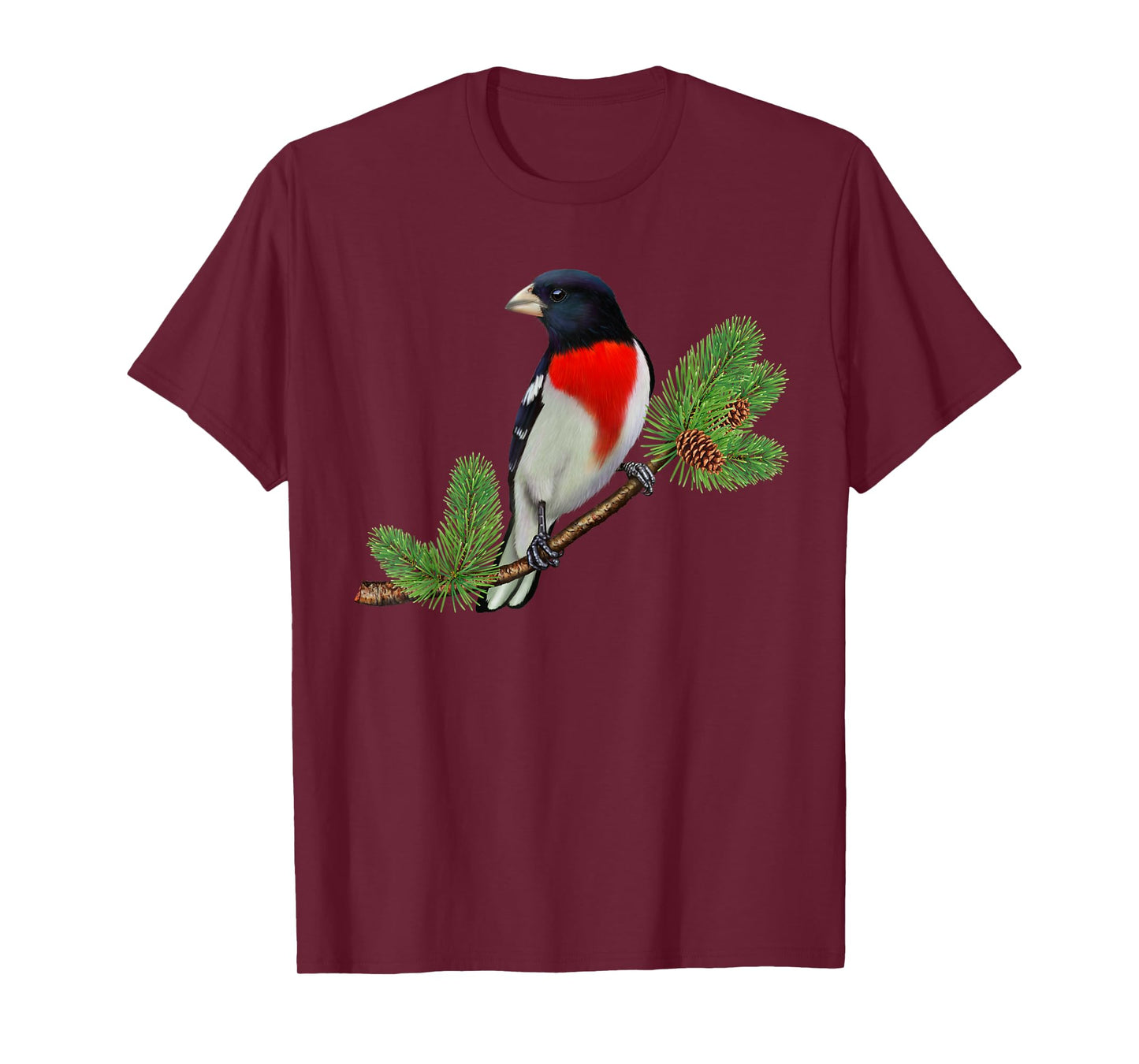 Rose Breasted Grosbeak Shirt Ornithology Bird T-Shirt