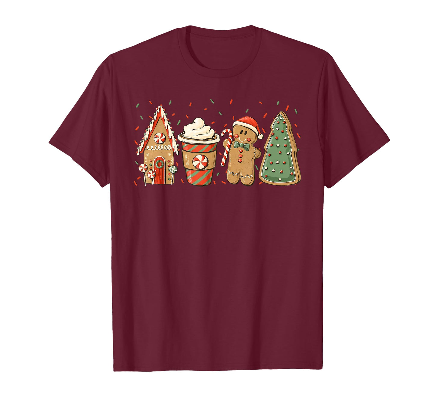 Gingerbread Hot Cocoa Merry Christmas Xmas Pajamas Holiday T-Shirt