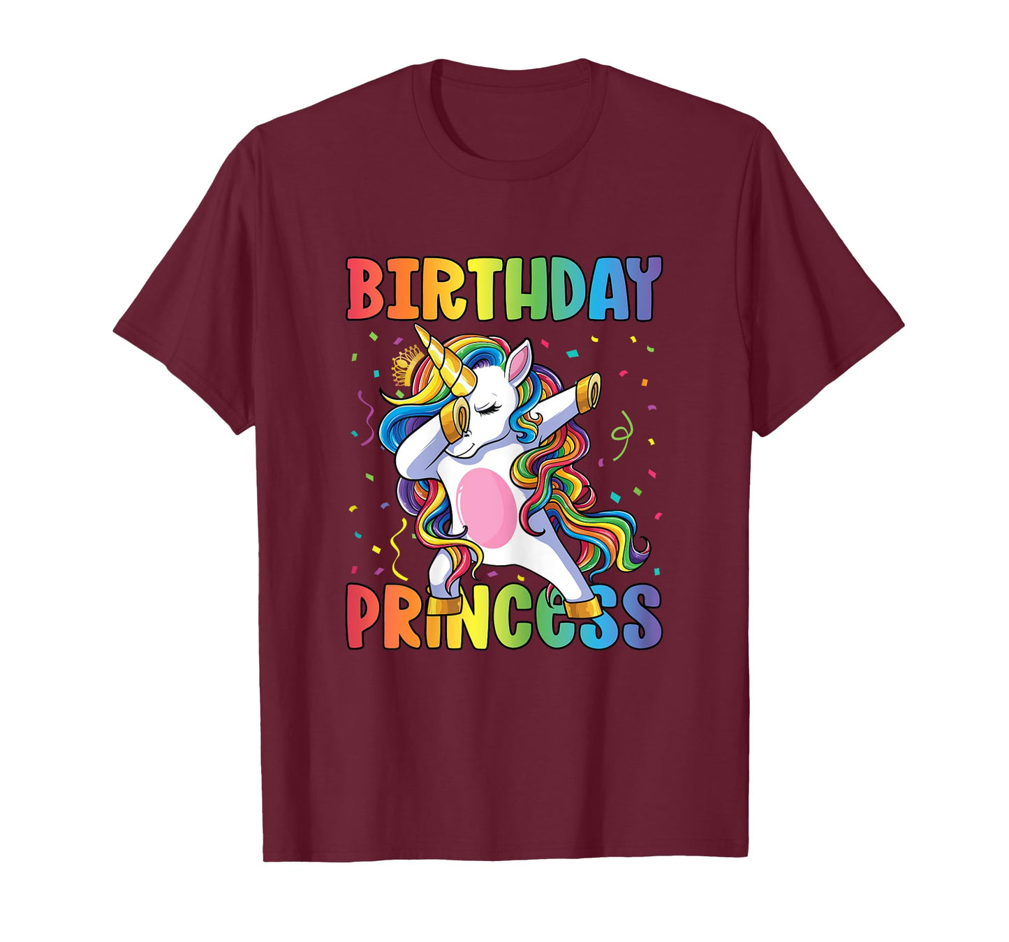 Birthday Princess Shirt Girl Kids Women Dabbing Unicorn Girl T-Shirt