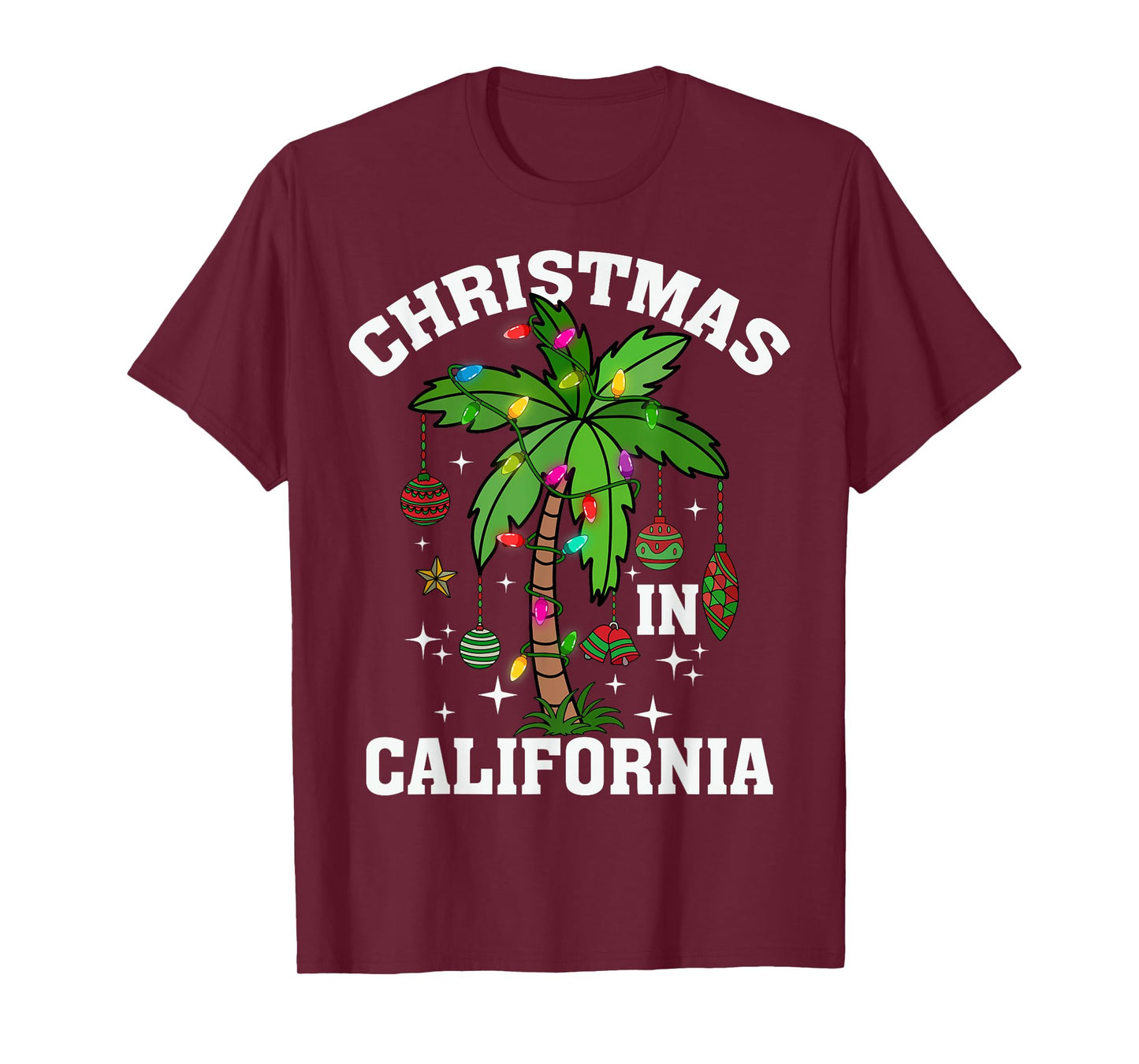 Christmas in California Deck The Palm Tree Xmas for Women T-Shirt