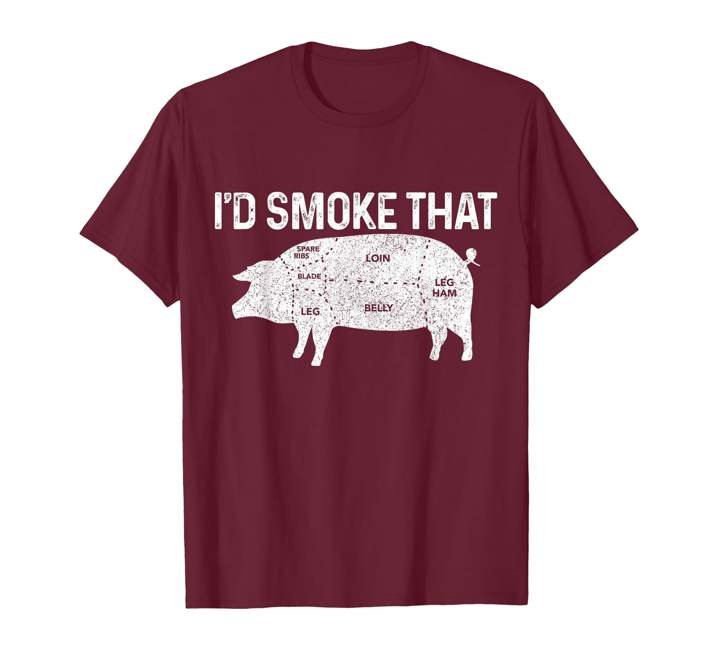 Chef Butcher BBQ I'd Smoke That Pig Pork Funny Father's Day T-Shirt